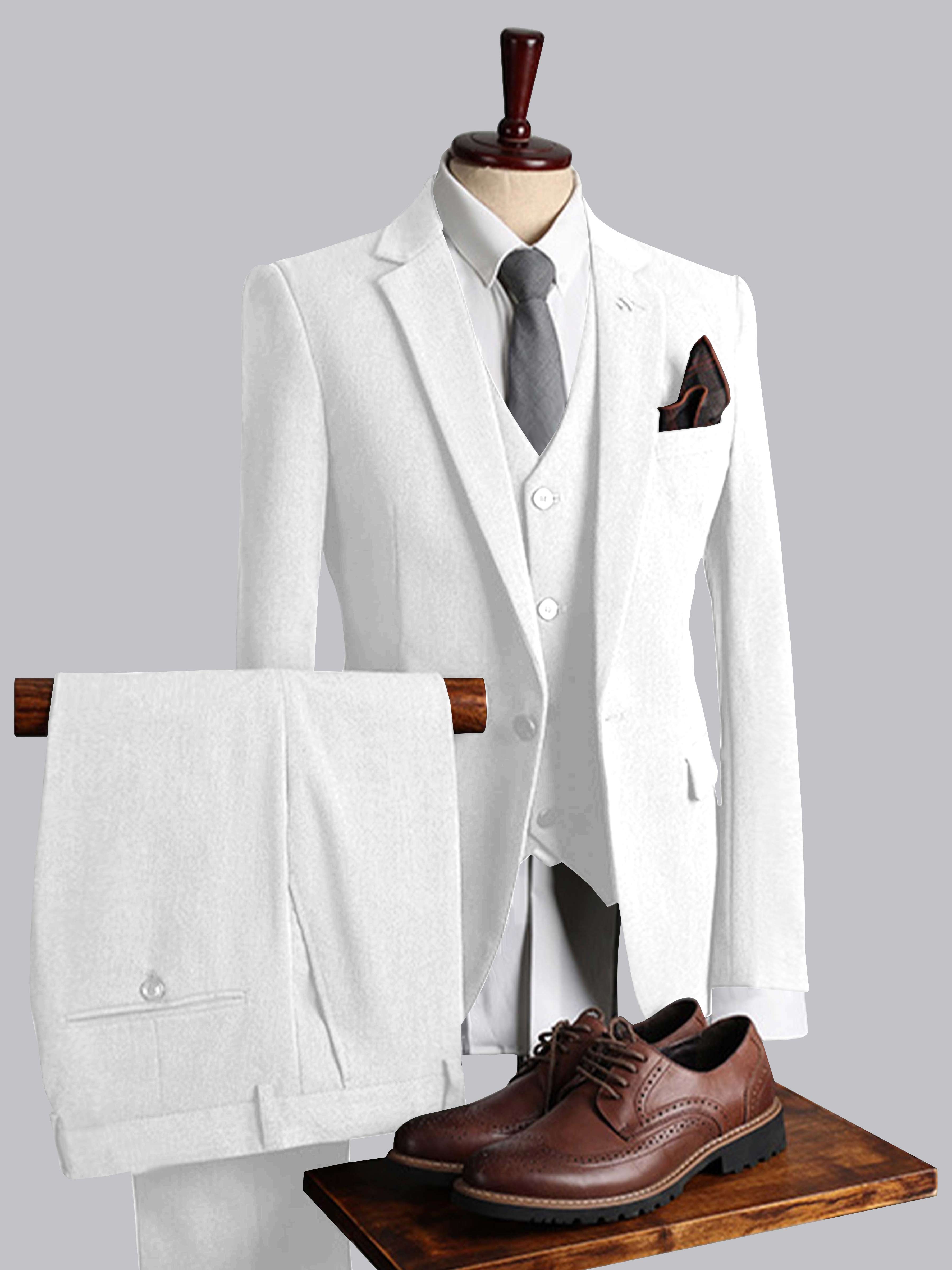 Modern Men's Tailored Fit One Button 3 Pieces Suits