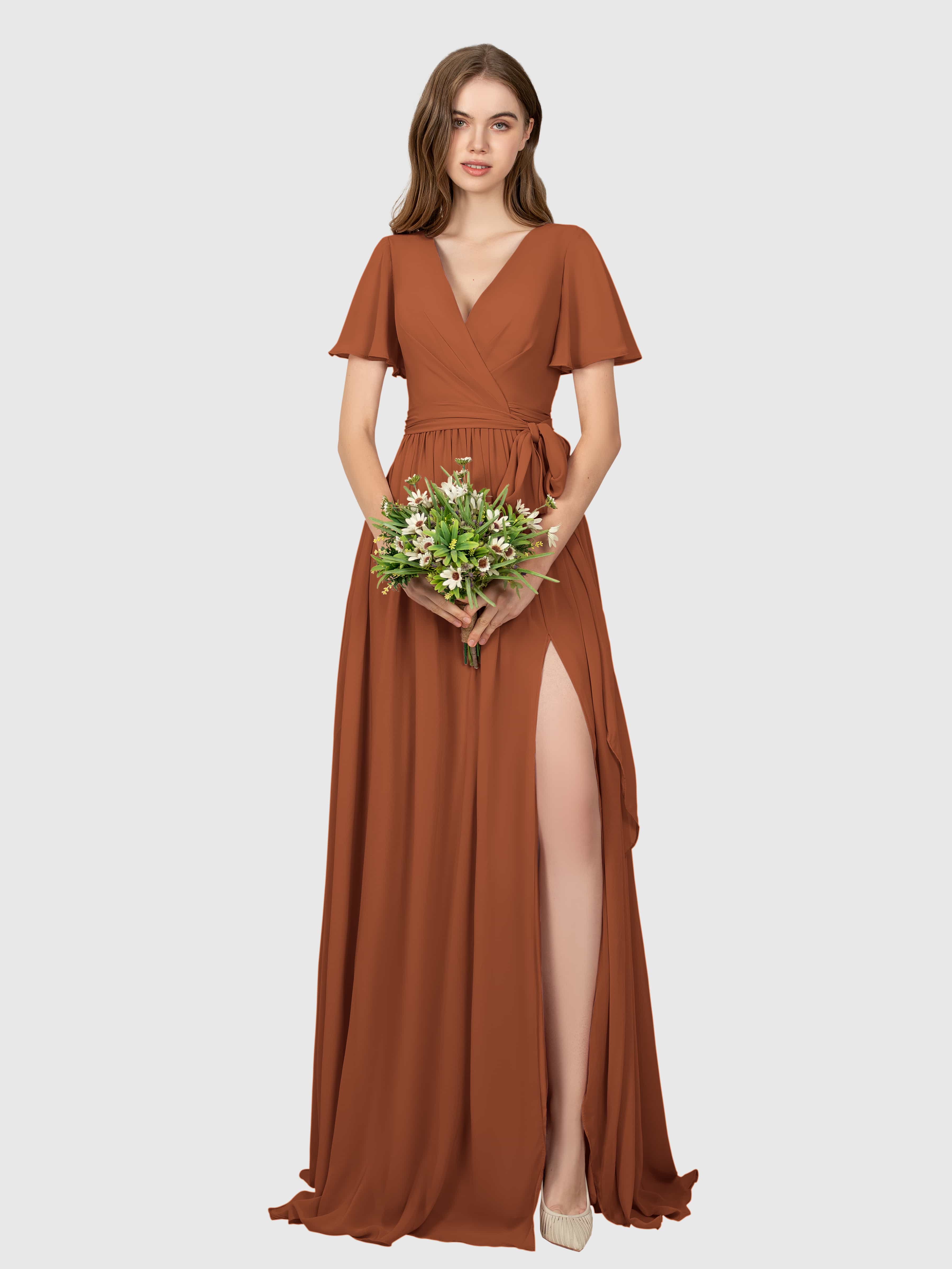 Scarlett Modern Short Sleeves Slit Chiffon Bridesmaid Dresses scarlett-modern-short-sleeves-slit-chiffon-bridesmaid-dresses