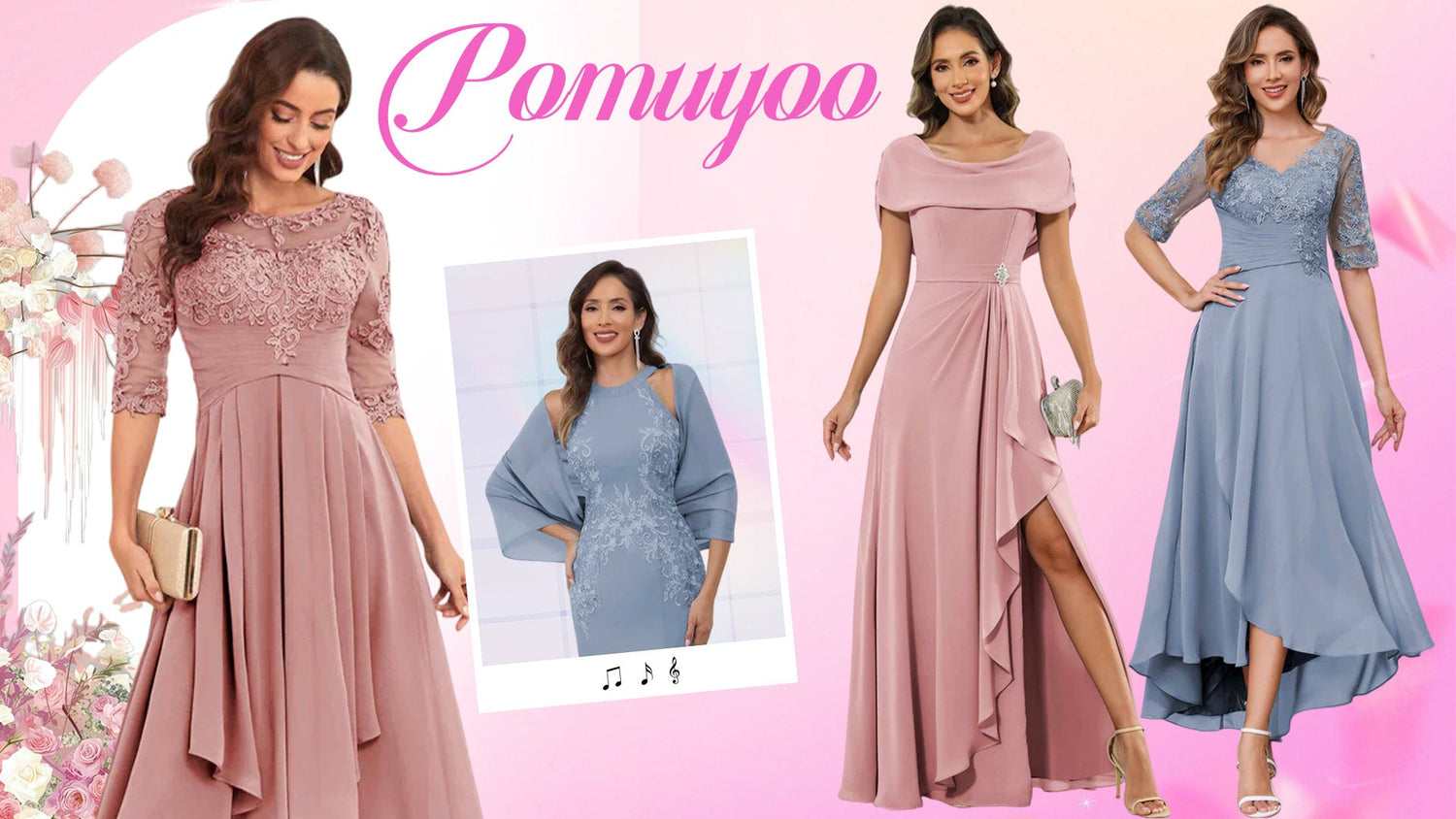 A Winter Palette for the Mother of the Bride: Timeless Beauty in Dusty Rose and Dusty Blue