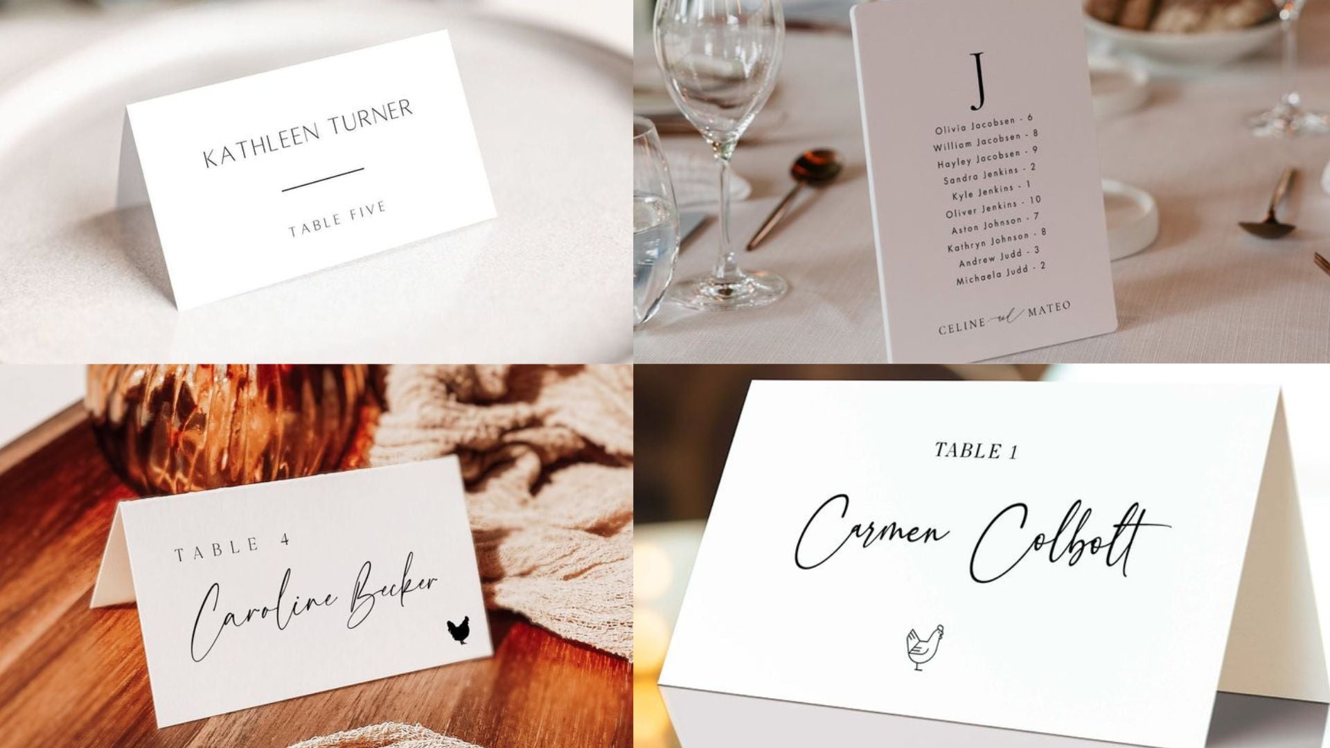 Top Wedding Name Card Trends for a Thoughtful Seating Plan