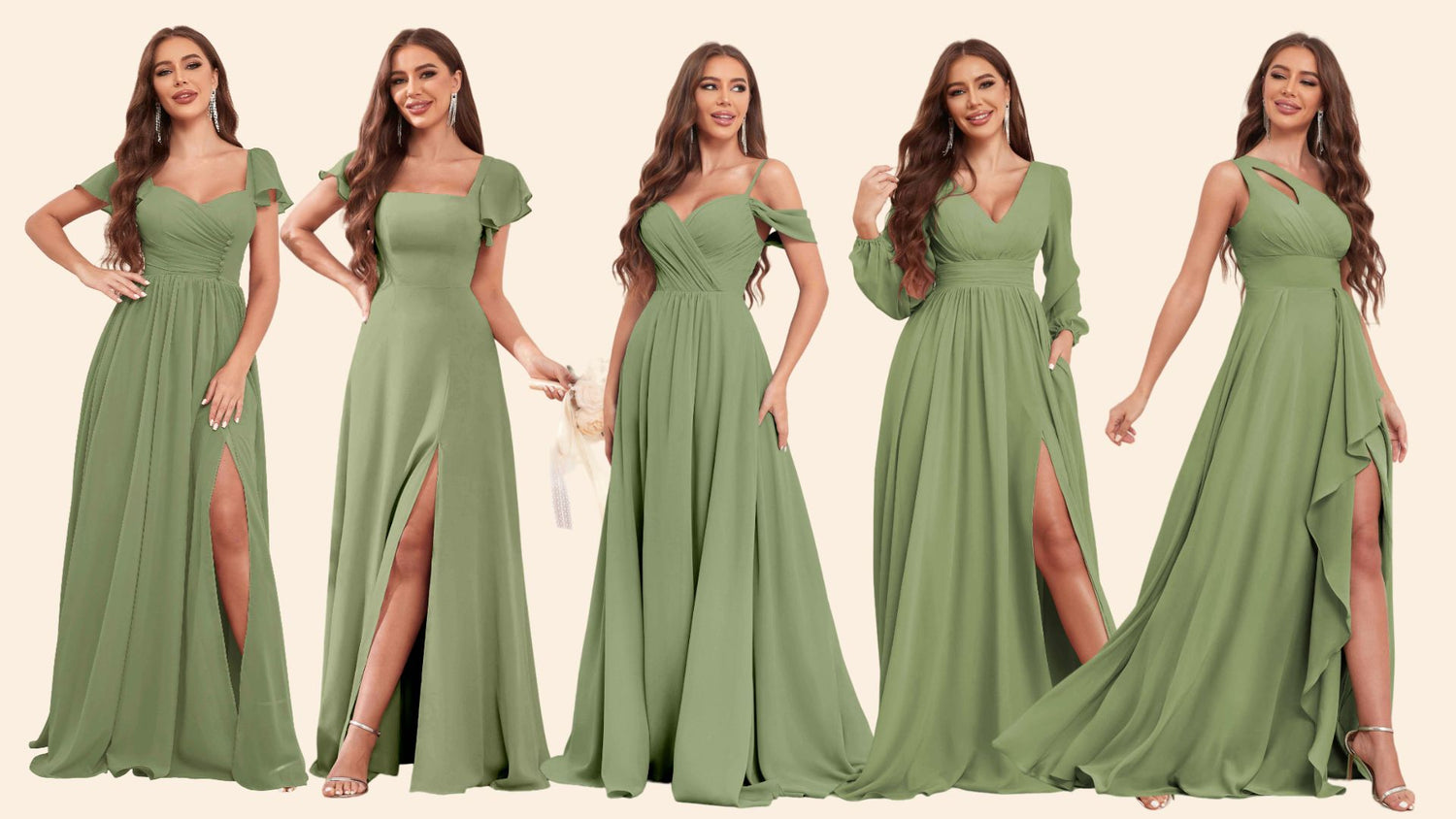 The Best Choice for Bridesmaids: Olive Green Dresses