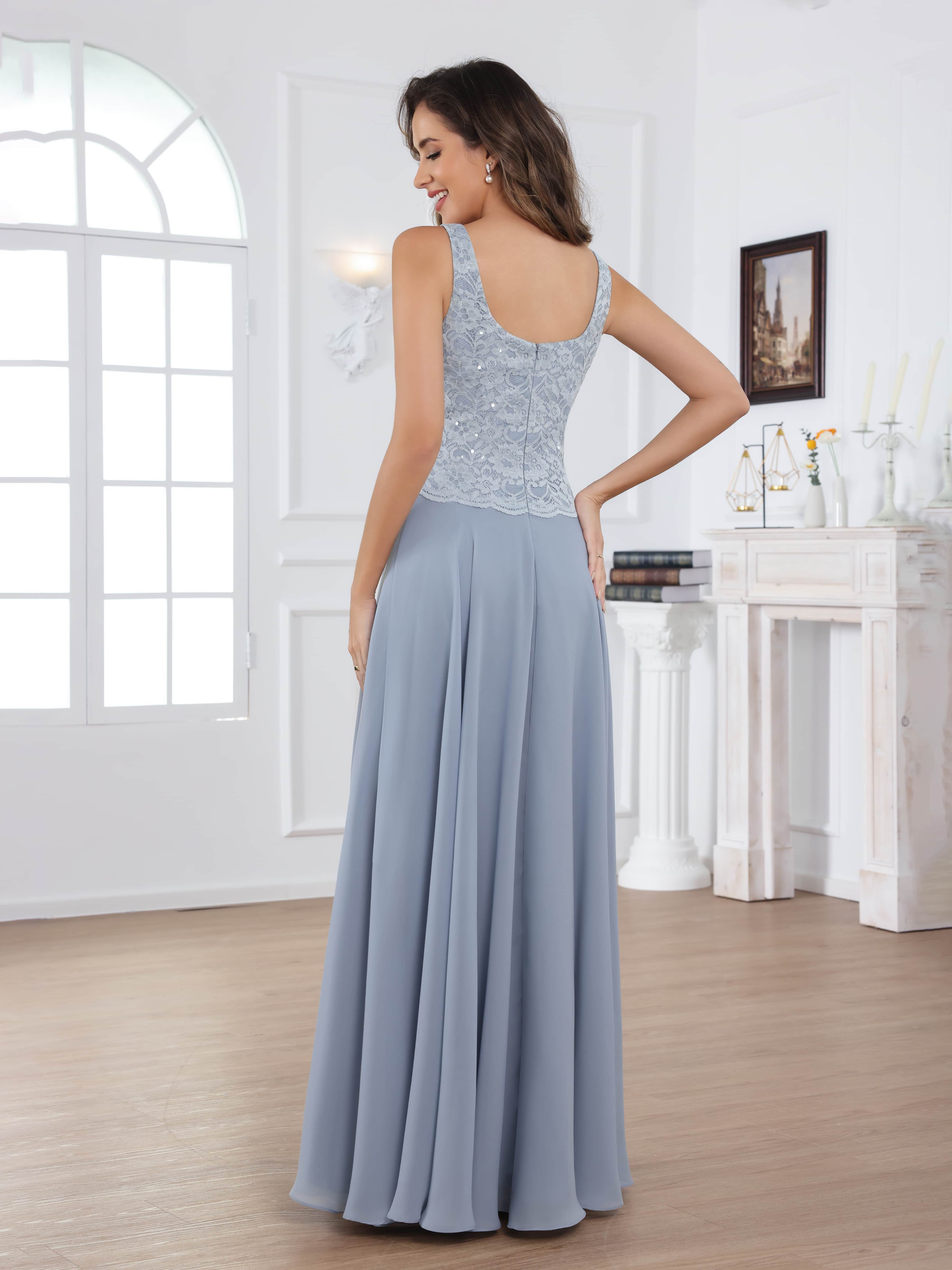 Traelithryn Elegant A-Line 2-Piece Appliques Lace Long Mother of the Bride Dresses