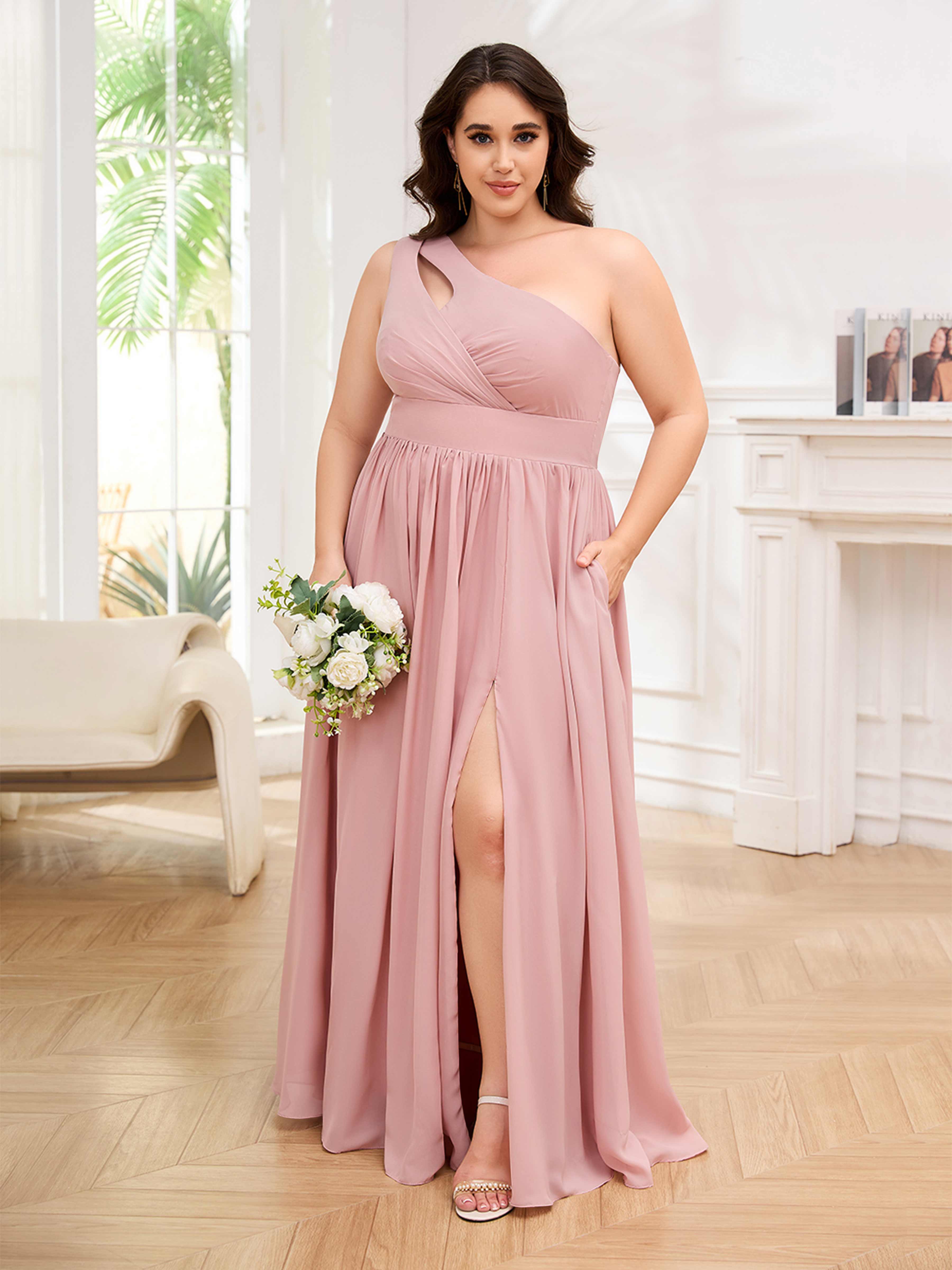 Dusty rose maxi dress plus size hotsell