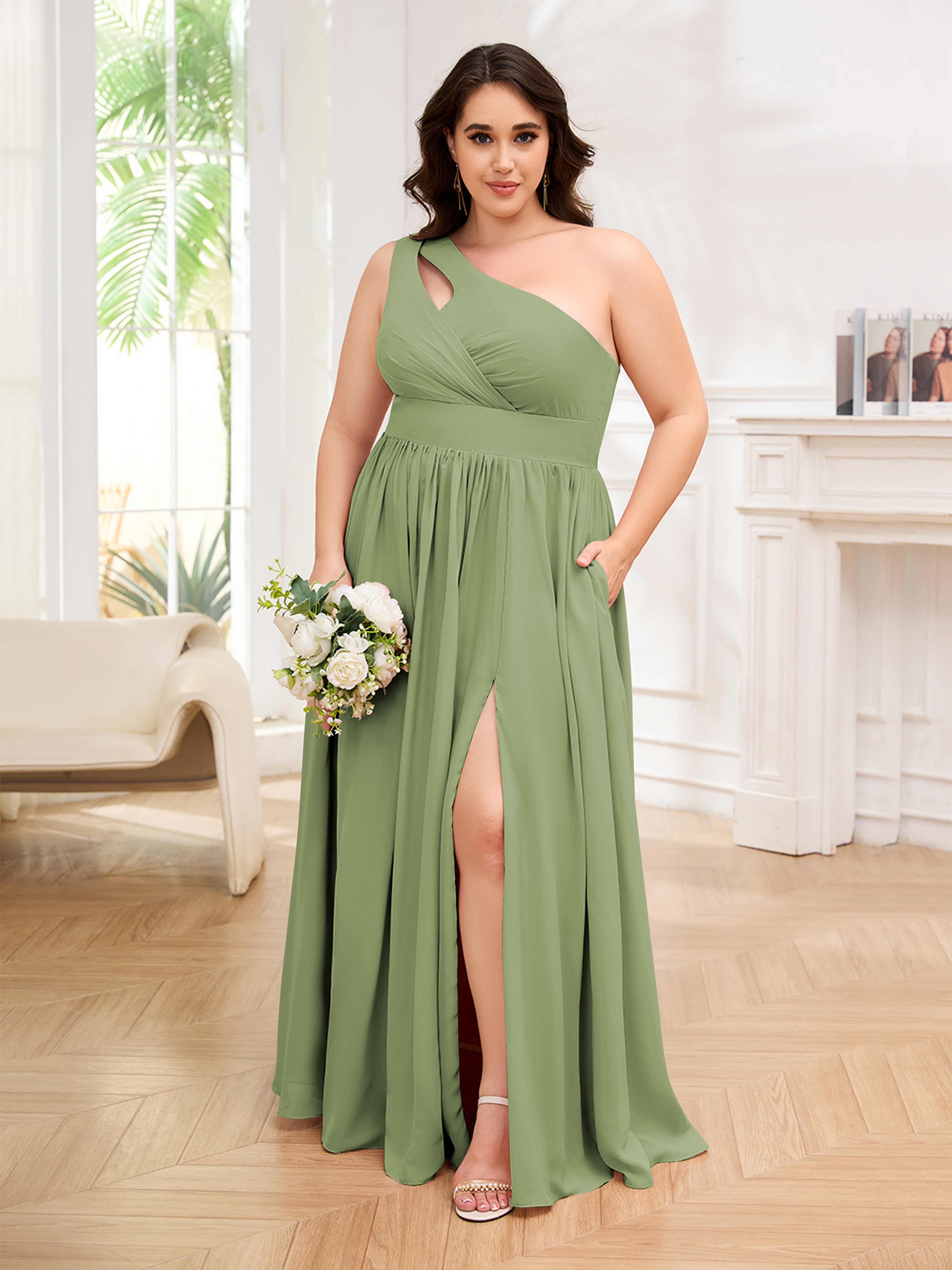 Plus size green bridesmaid dresses best sale