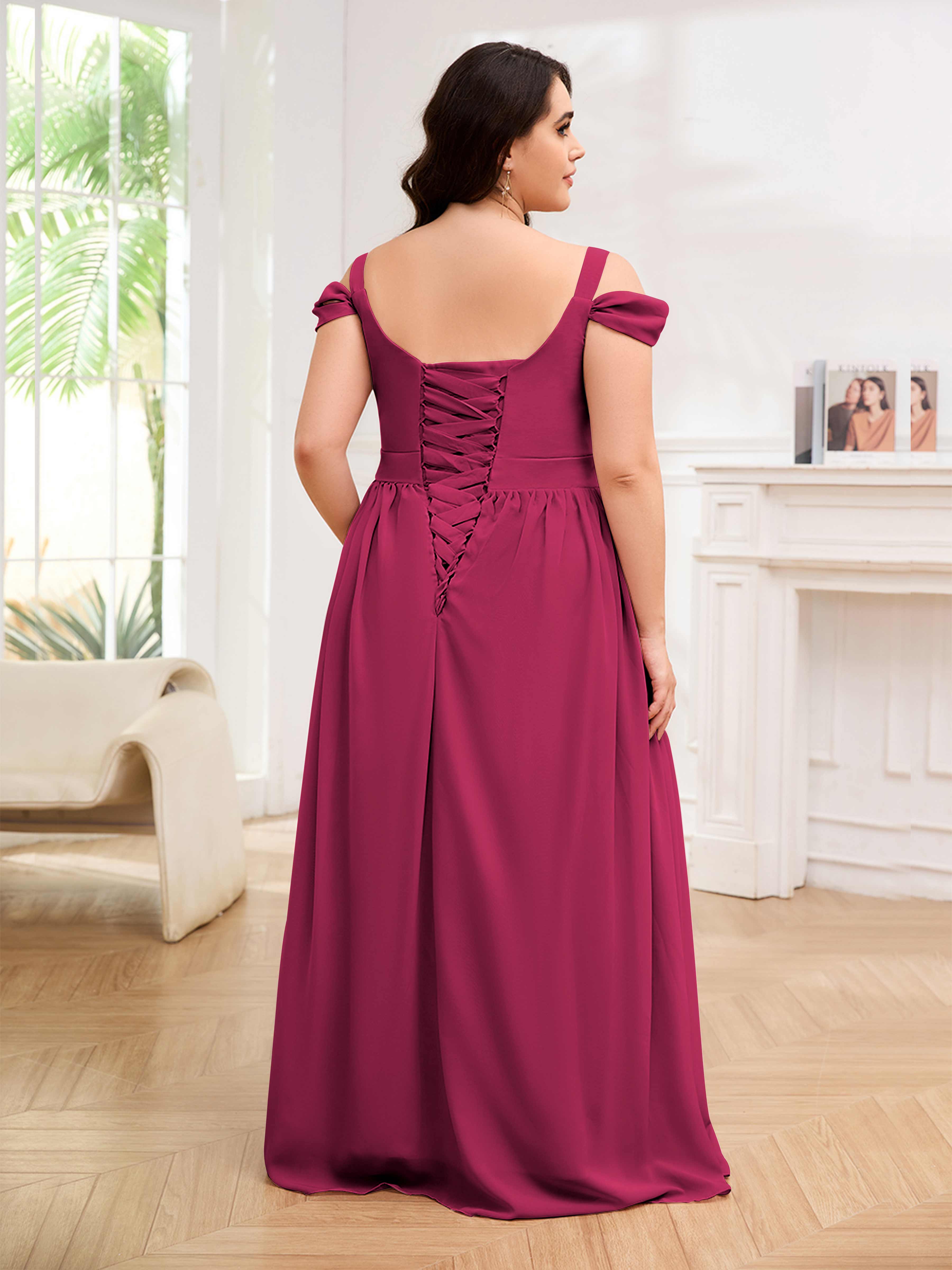 Plus size fuchsia bridesmaid dresses best sale