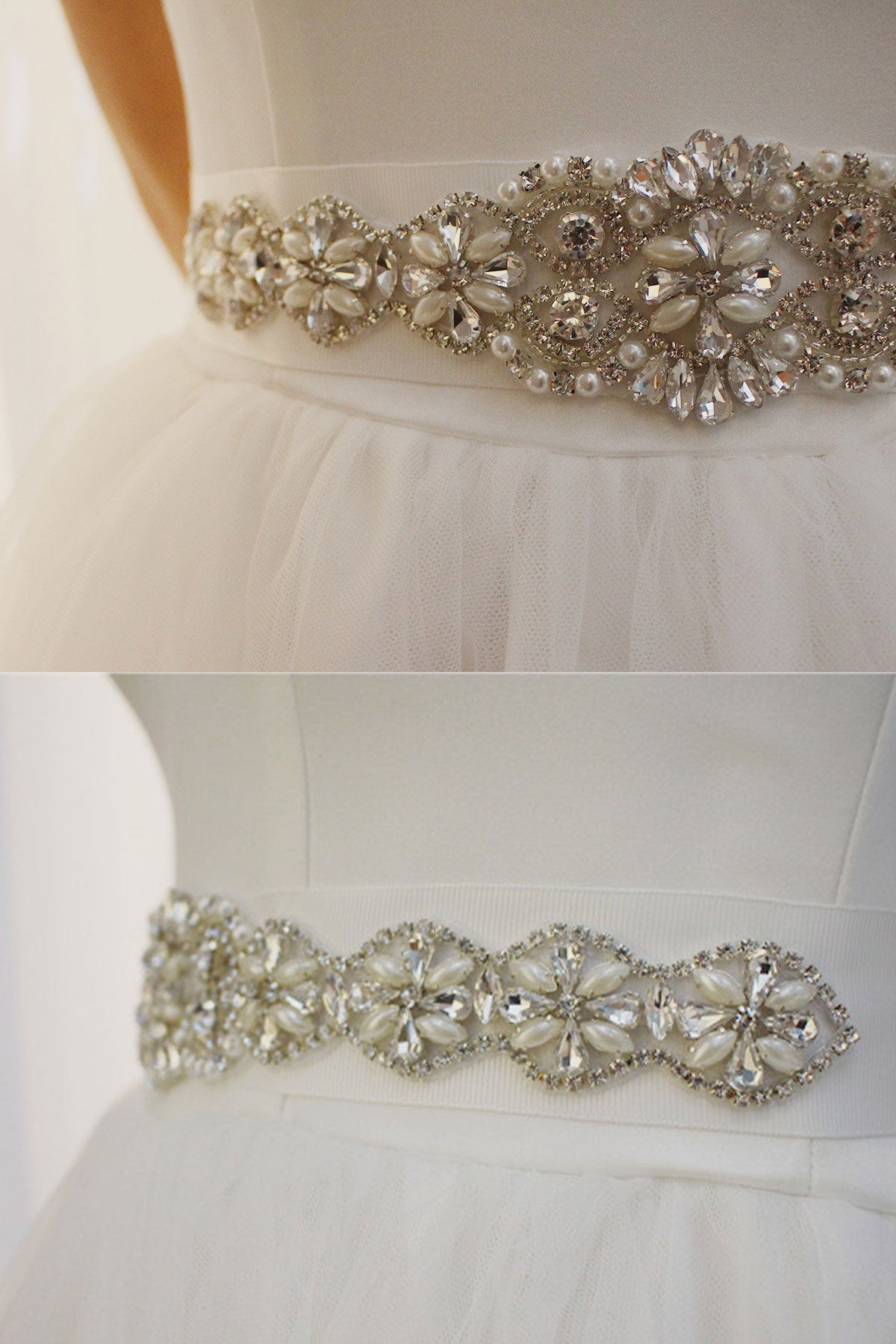 Trendy Wedding Belt with Rhinestones