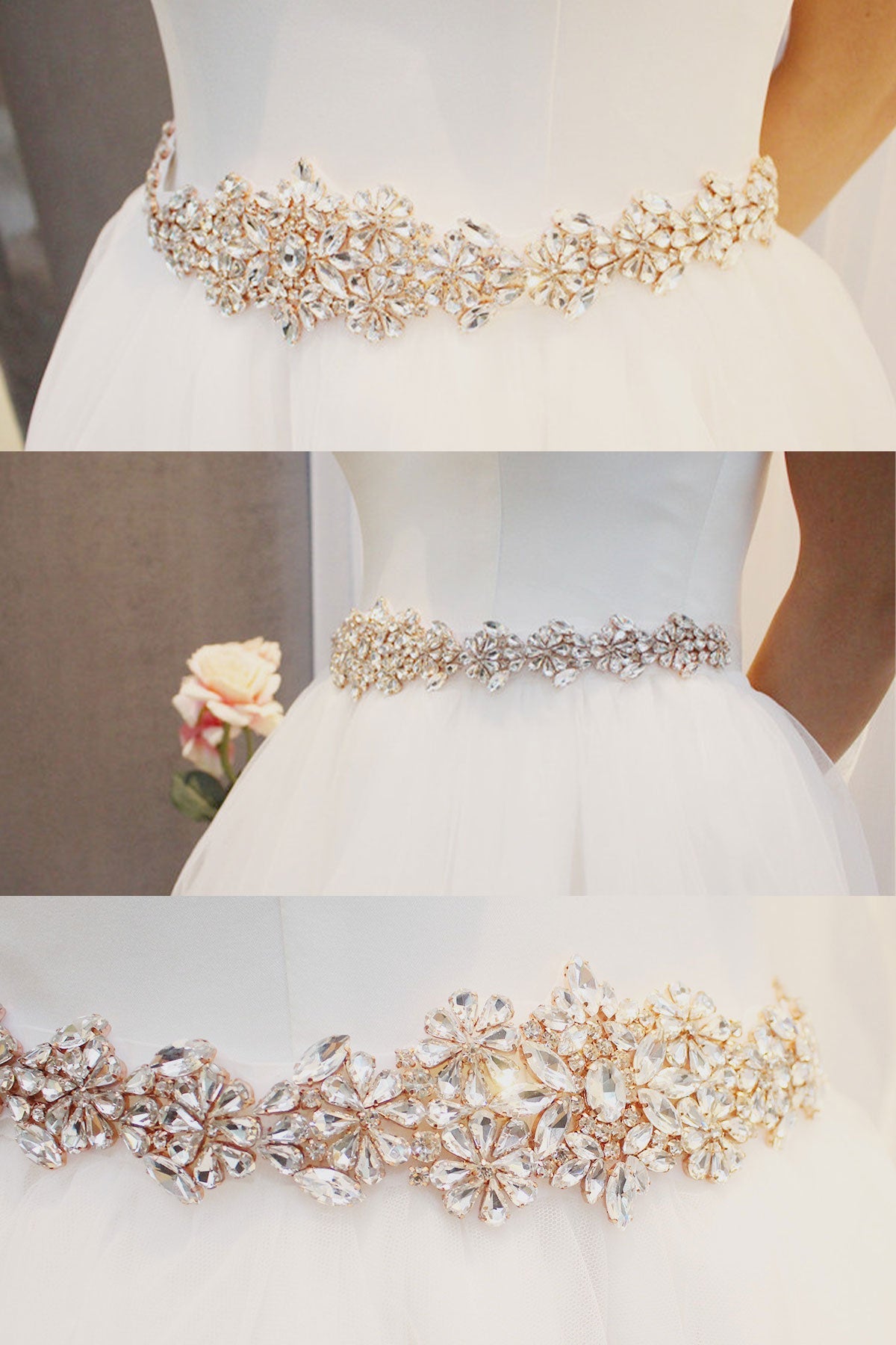 Timeless Wedding Belt with Rhinestones