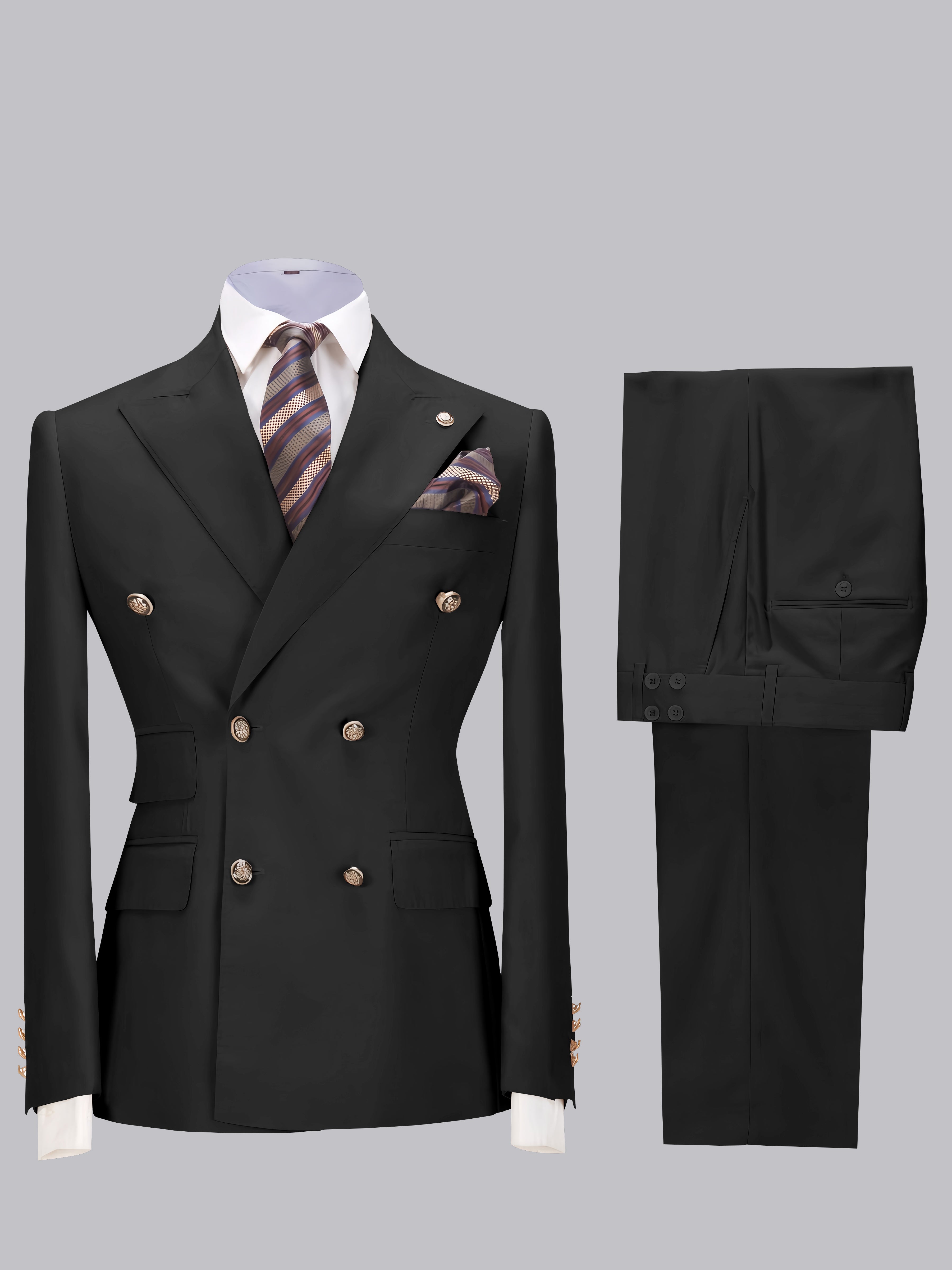 Refined Tailored Slim Fit Men's 2 Pieces Wedding Suits