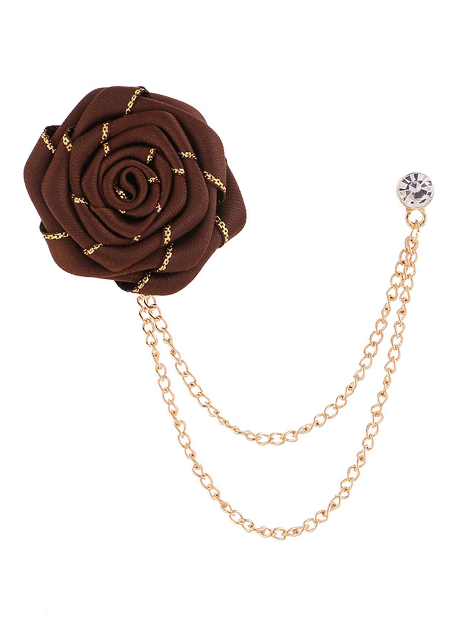 Pomuyoo Trendy Rose Flower Lapel Pins for Men's Suit UK