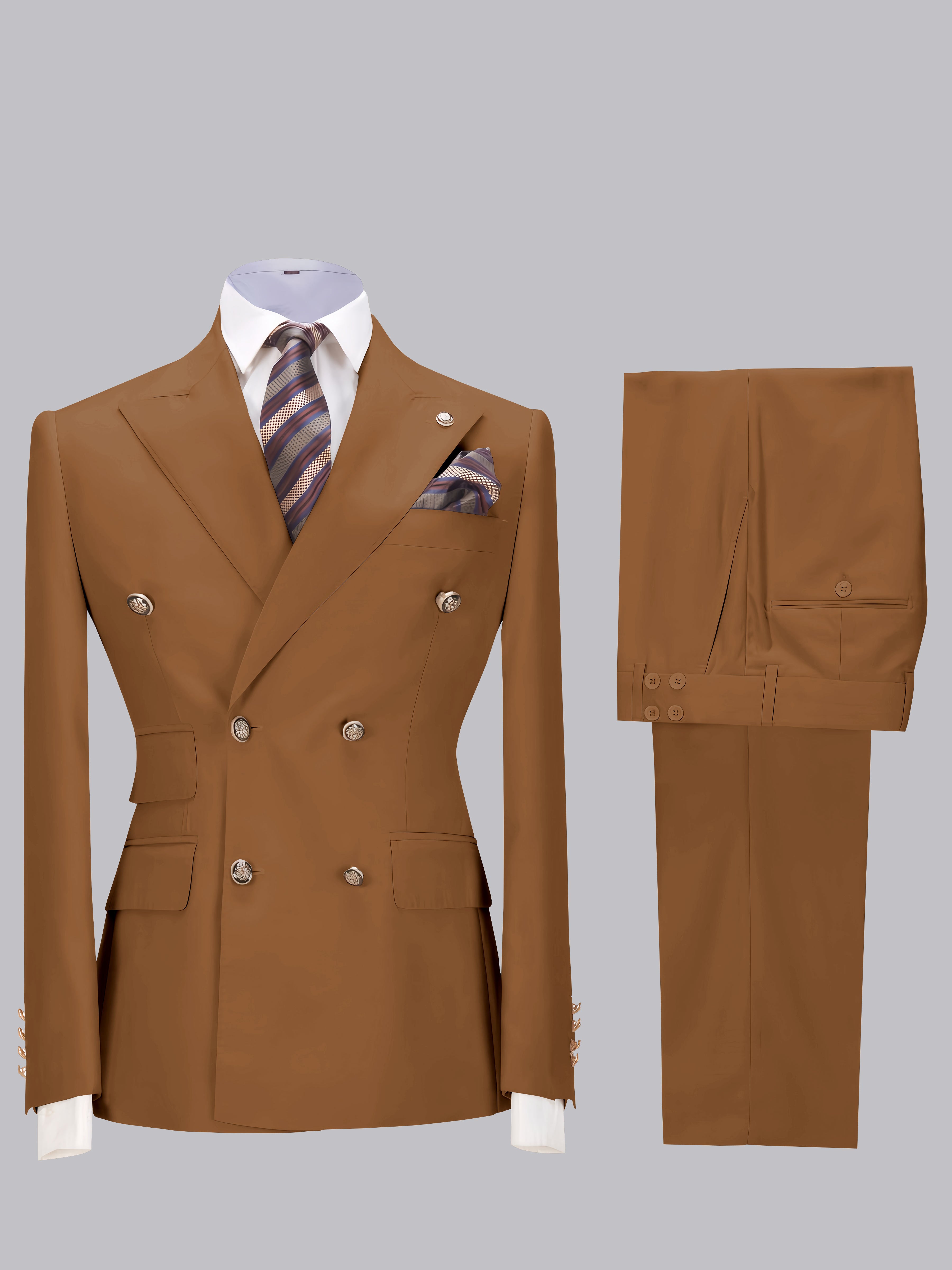 Refined Tailored Slim Fit Men's 2 Pieces Wedding Suits