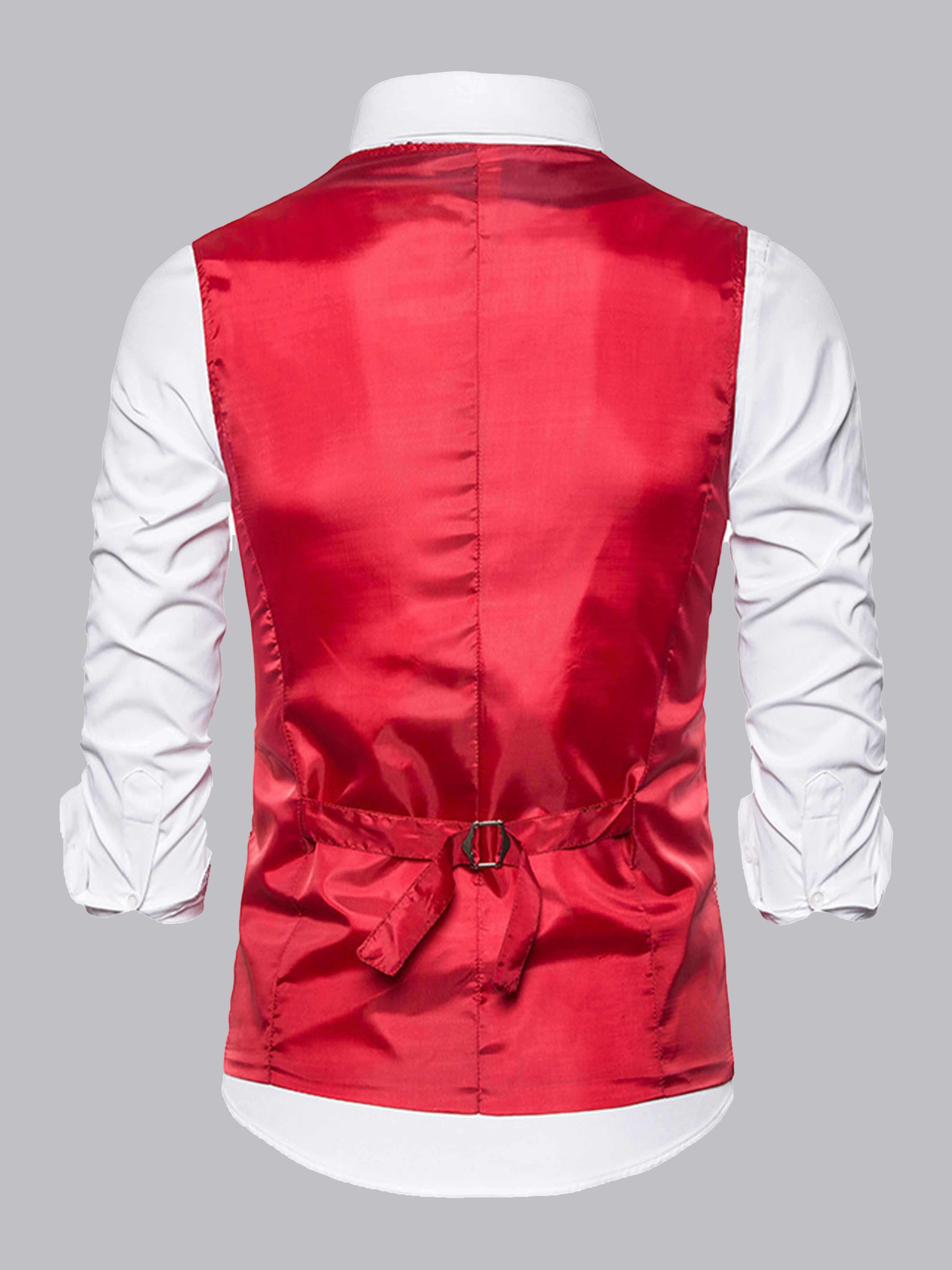 Chic Men's Sequin Single Three Buttons Vest UK