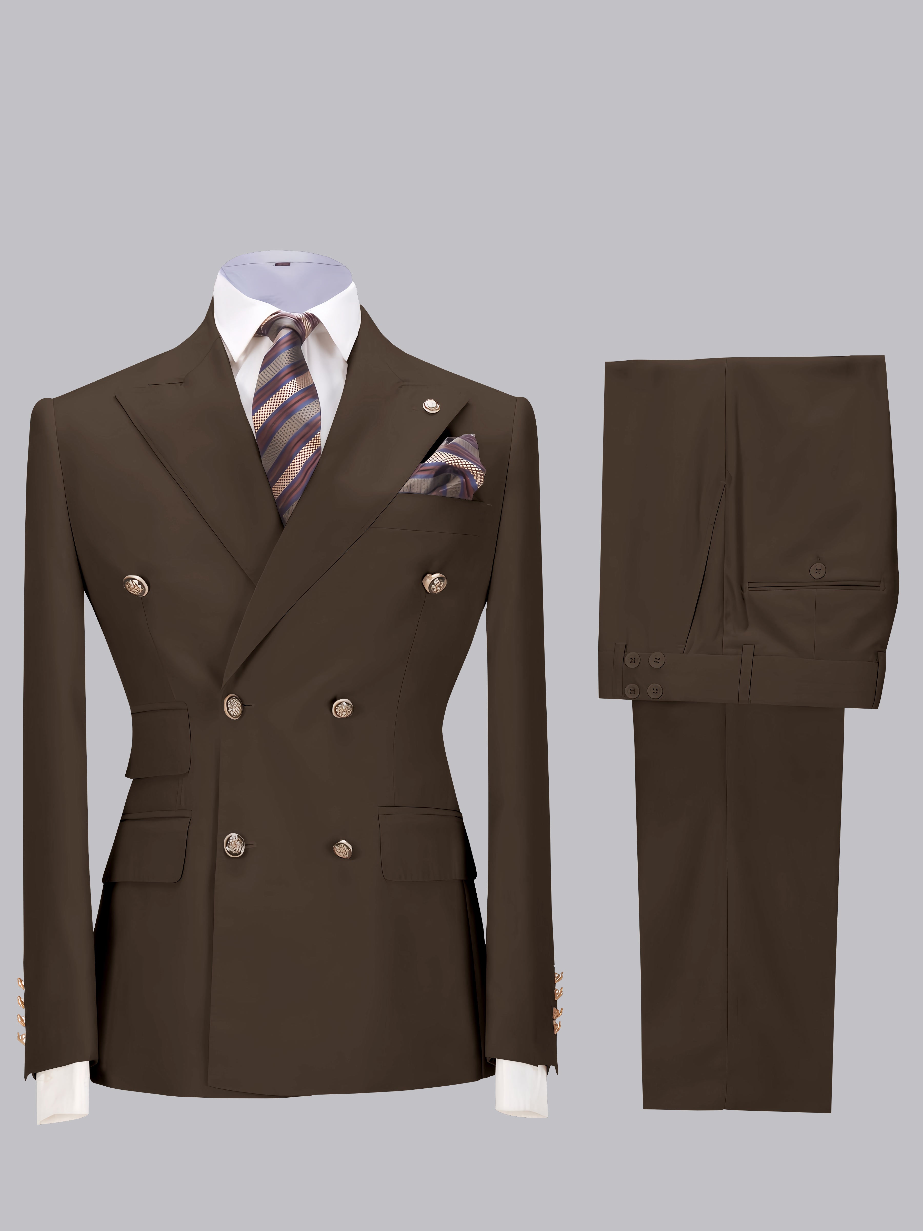 Refined Tailored Slim Fit Men's 2 Pieces Wedding Suits
