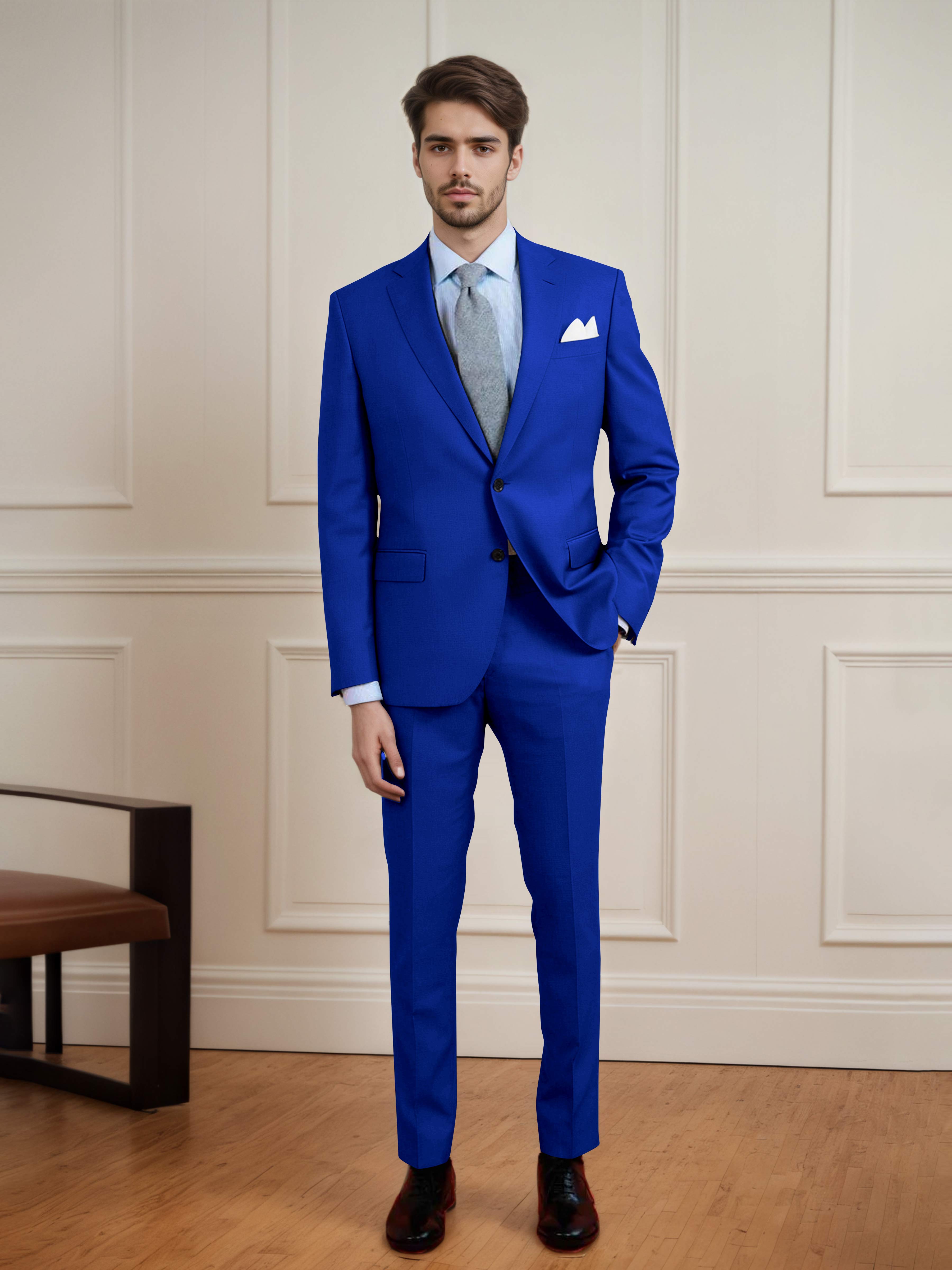 Clean Uni Men's Two Buttons 2 Pieces Casual & Guest Suit