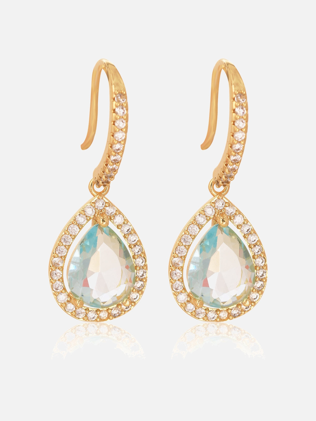 Colorful Crystal Teardrop Statement Earrings
