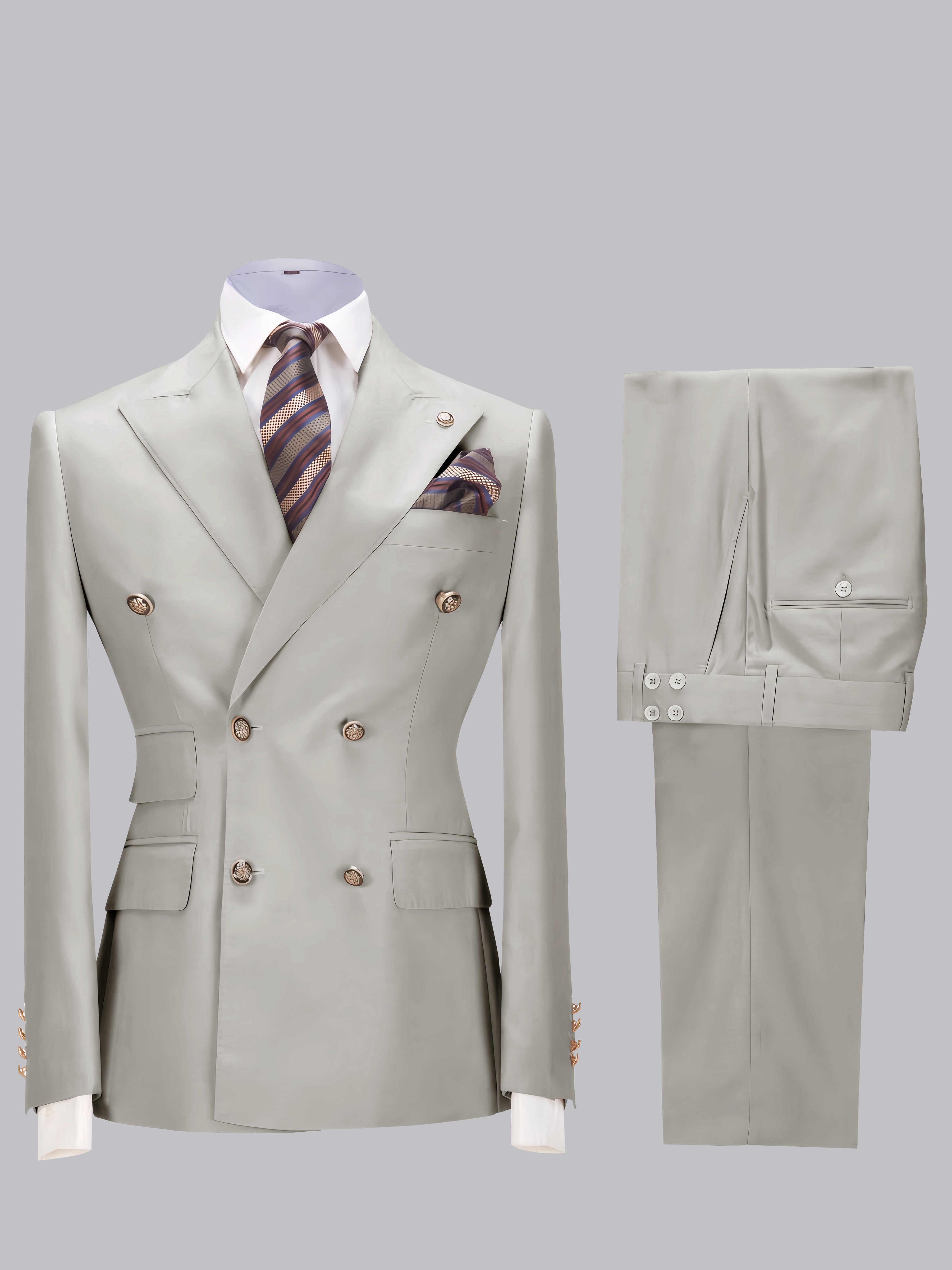 Refined Tailored Slim Fit Men's 2 Pieces Wedding Suits
