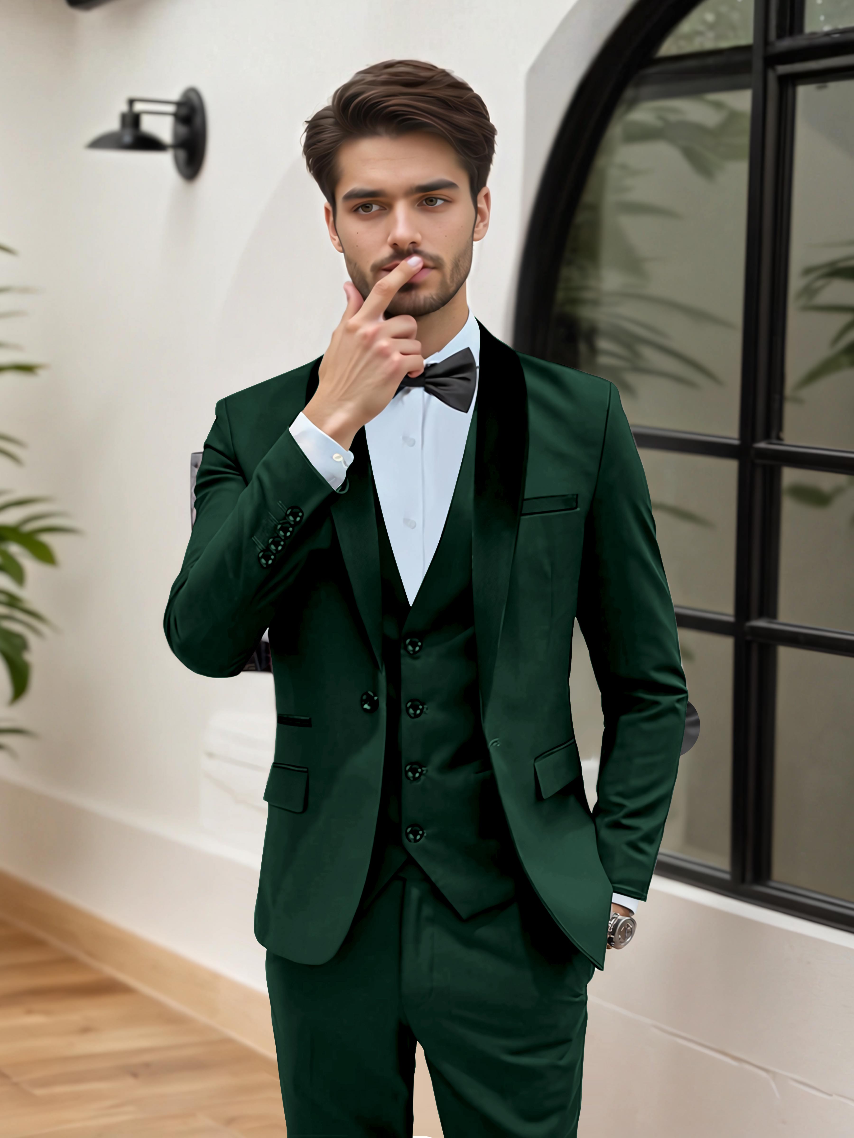 Elegant Men's Wedding Suit 3 Pieces One Button Formal Suits