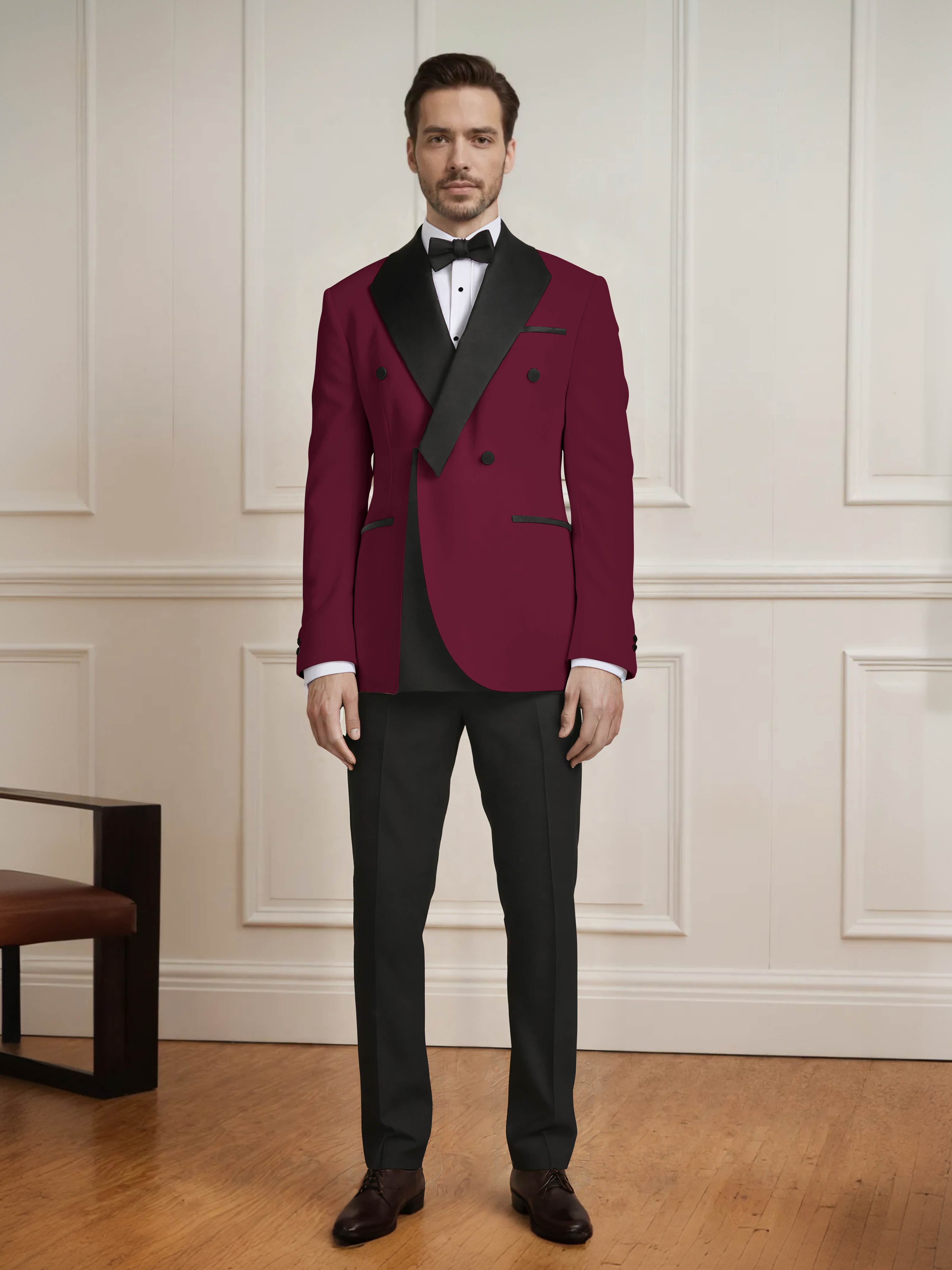 Fresh Men's Color Block 2 Pieces Notch Lapel Wedding & Prom Suit