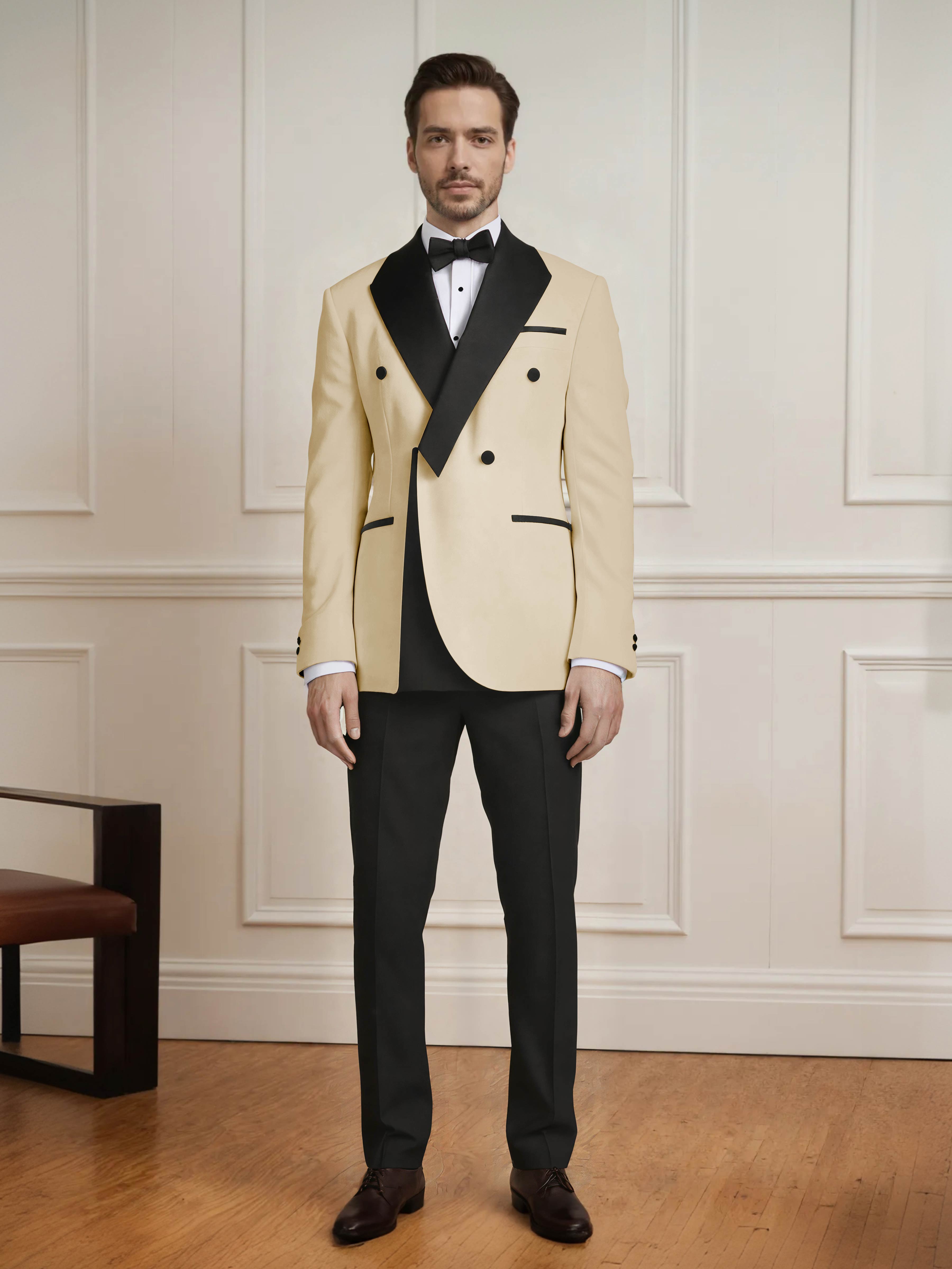 Fresh Men's Color Block 2 Pieces Notch Lapel Wedding & Prom Suit