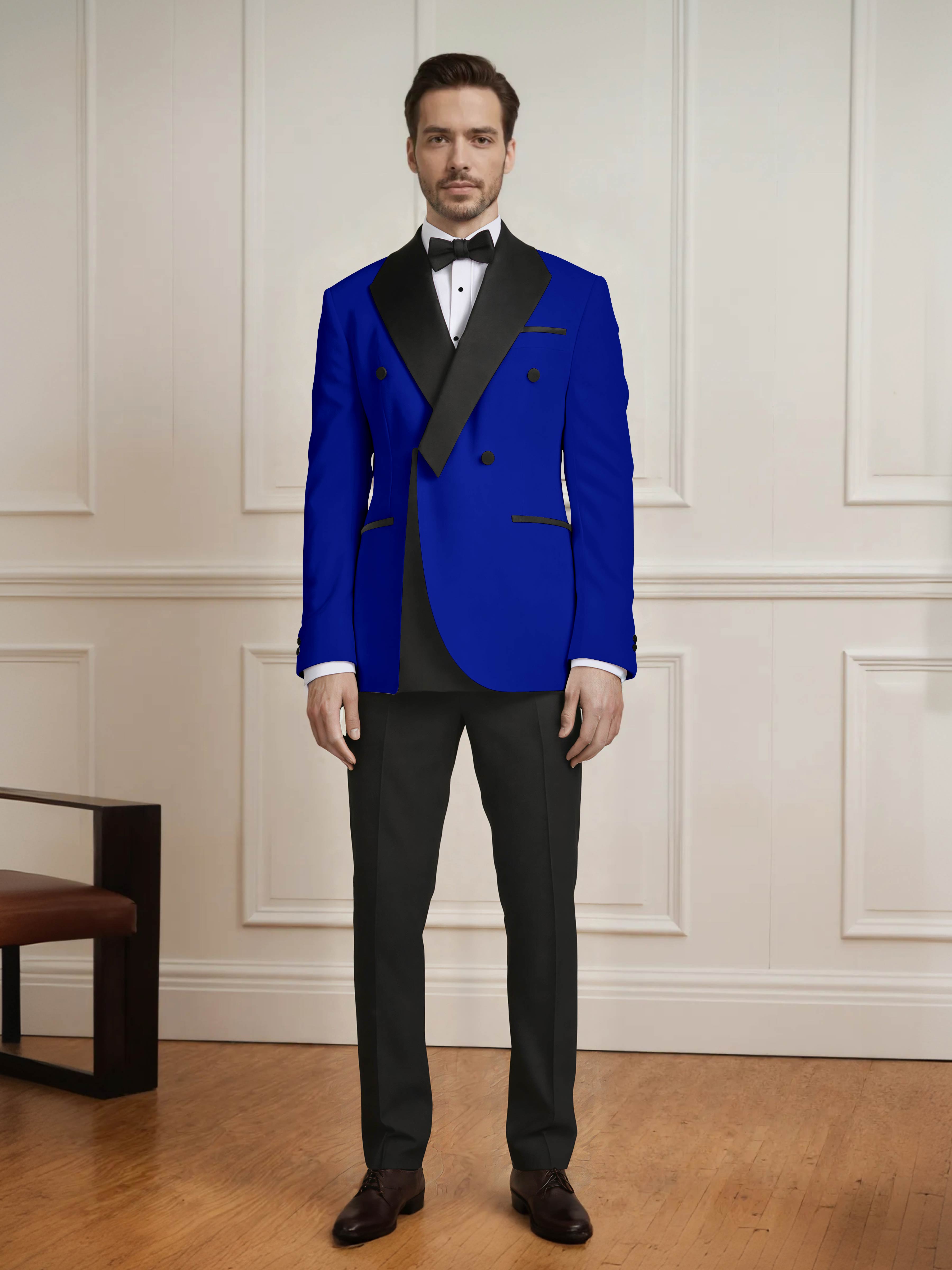 Fresh Men's Color Block 2 Pieces Notch Lapel Wedding & Prom Suit