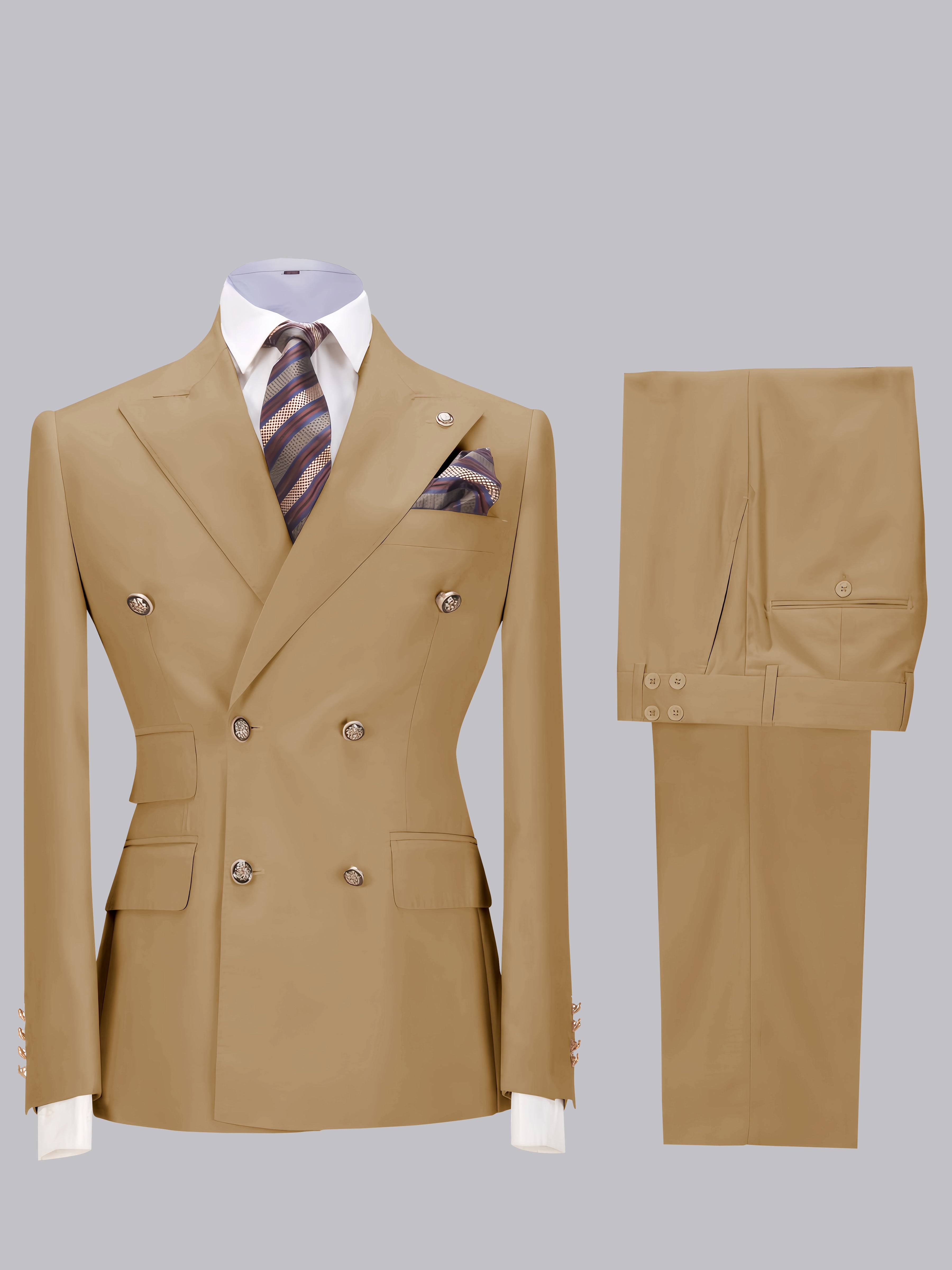 Refined Tailored Slim Fit Men's 2 Pieces Wedding Suits