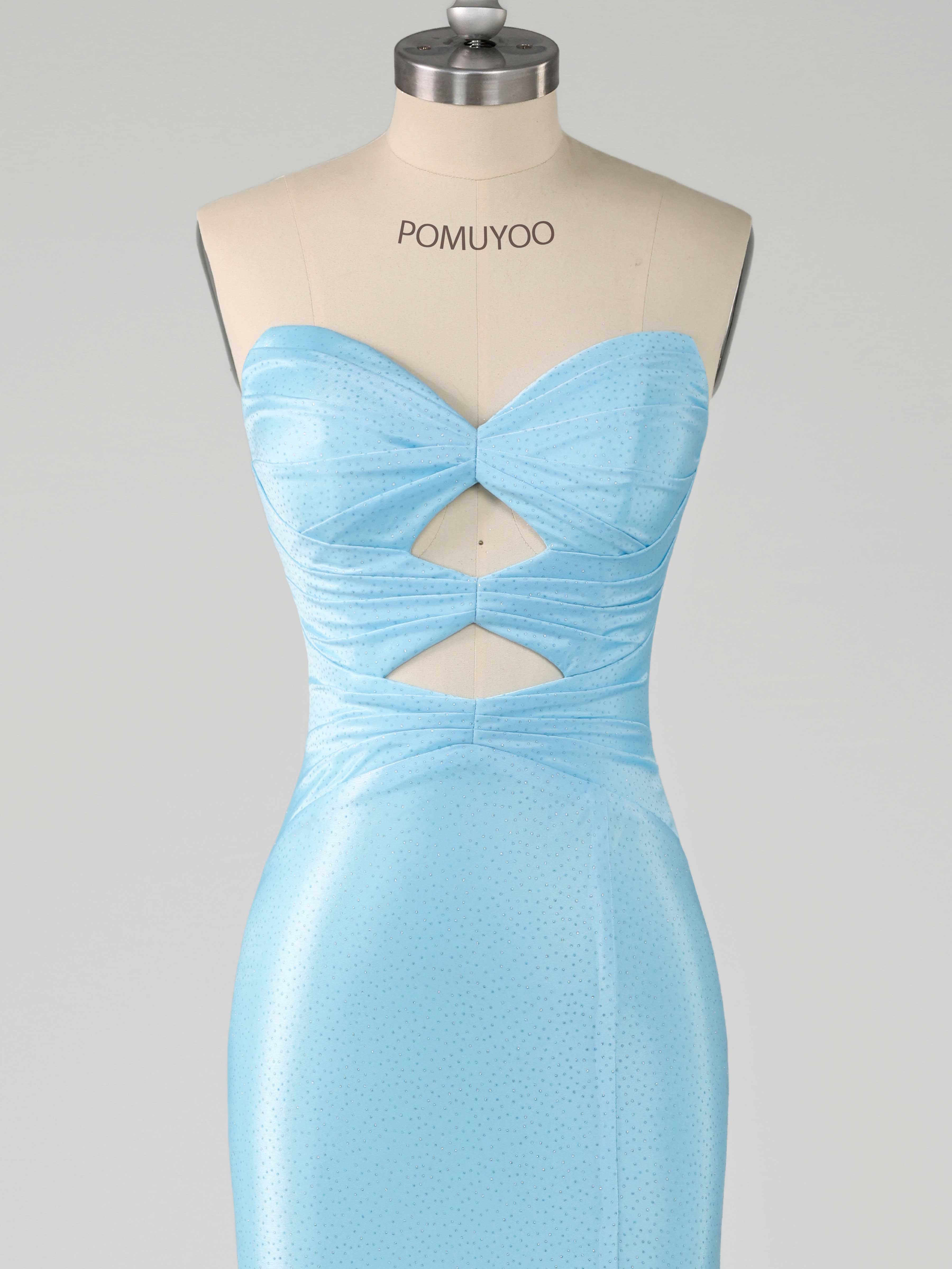 Gorgeous Mermaid Sweetheart Sweep Train Beading Satin Prom Dresses UK