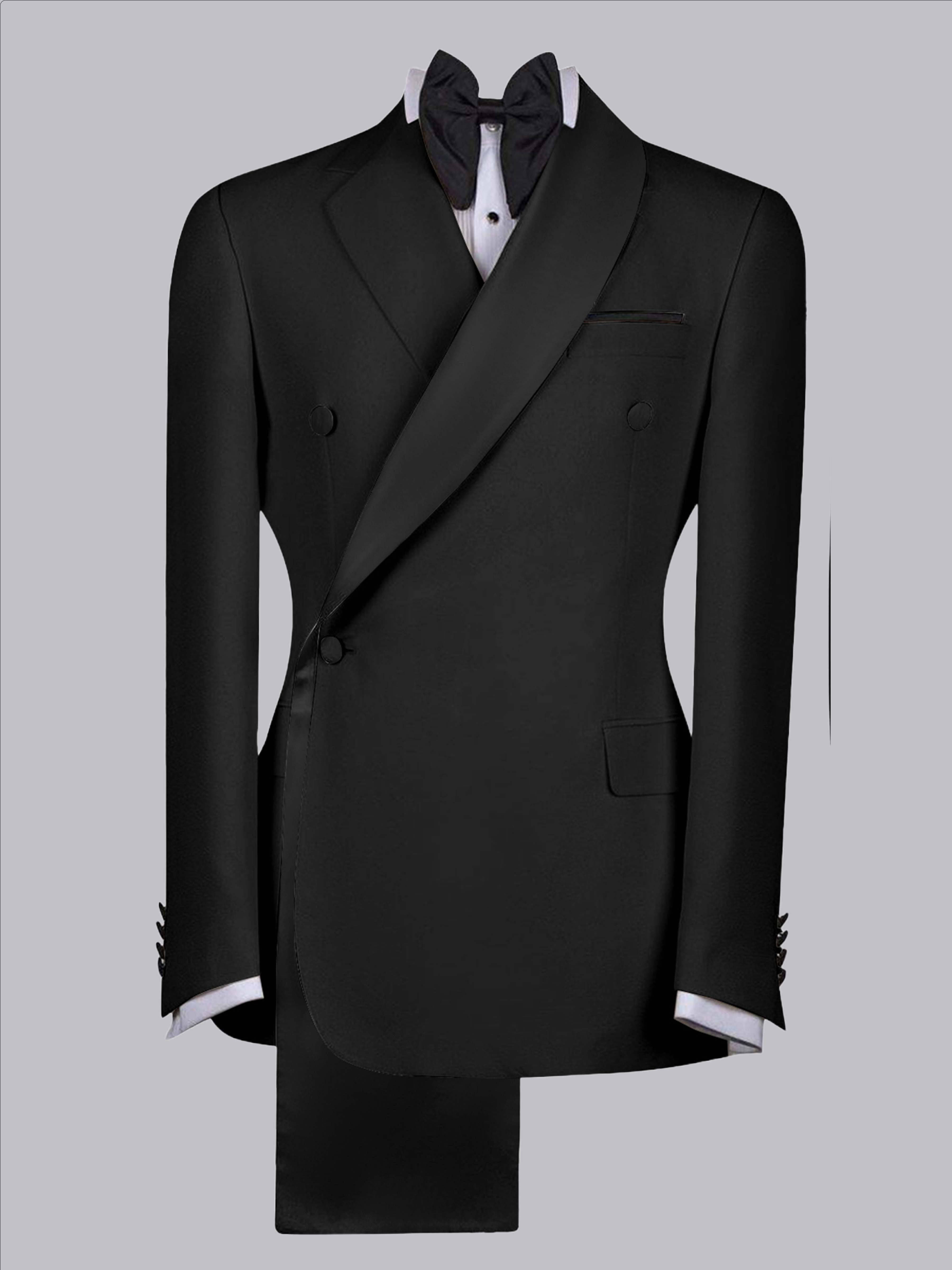 Handsome Men's Contrast Trim Shawl Lapel One Button Suit Jacket