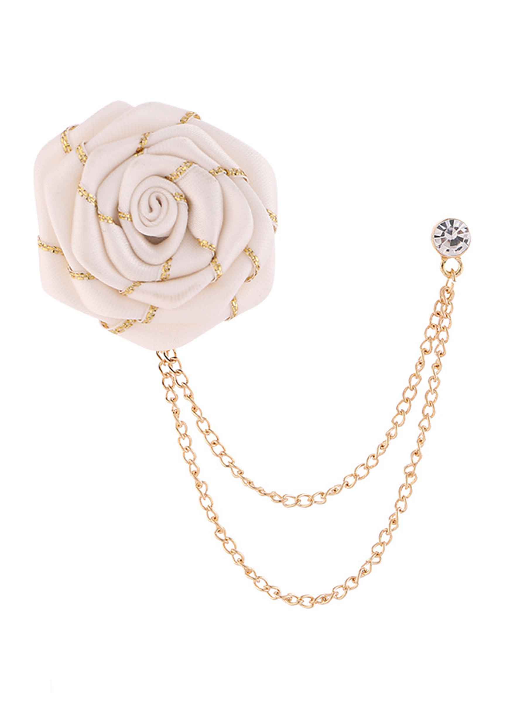 Pomuyoo Trendy Rose Flower Lapel Pins for Men's Suit UK