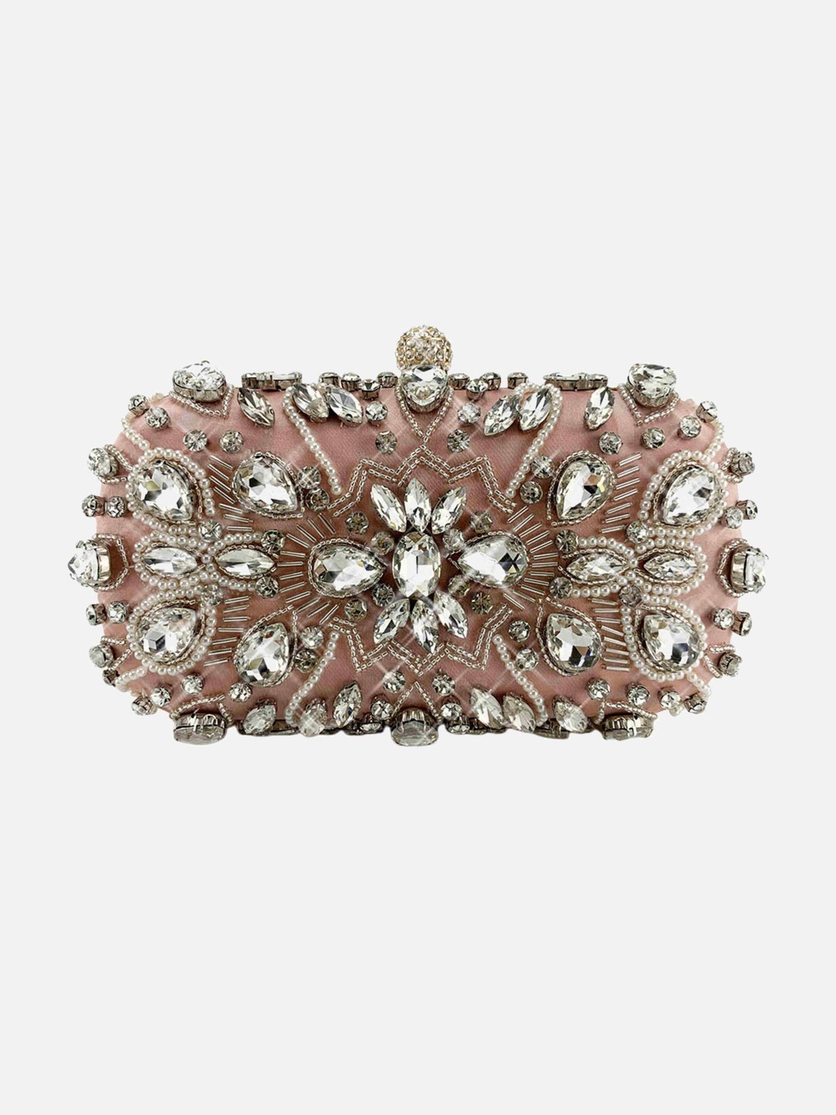 Jeweled Rhinestone Box Clutch for Parties