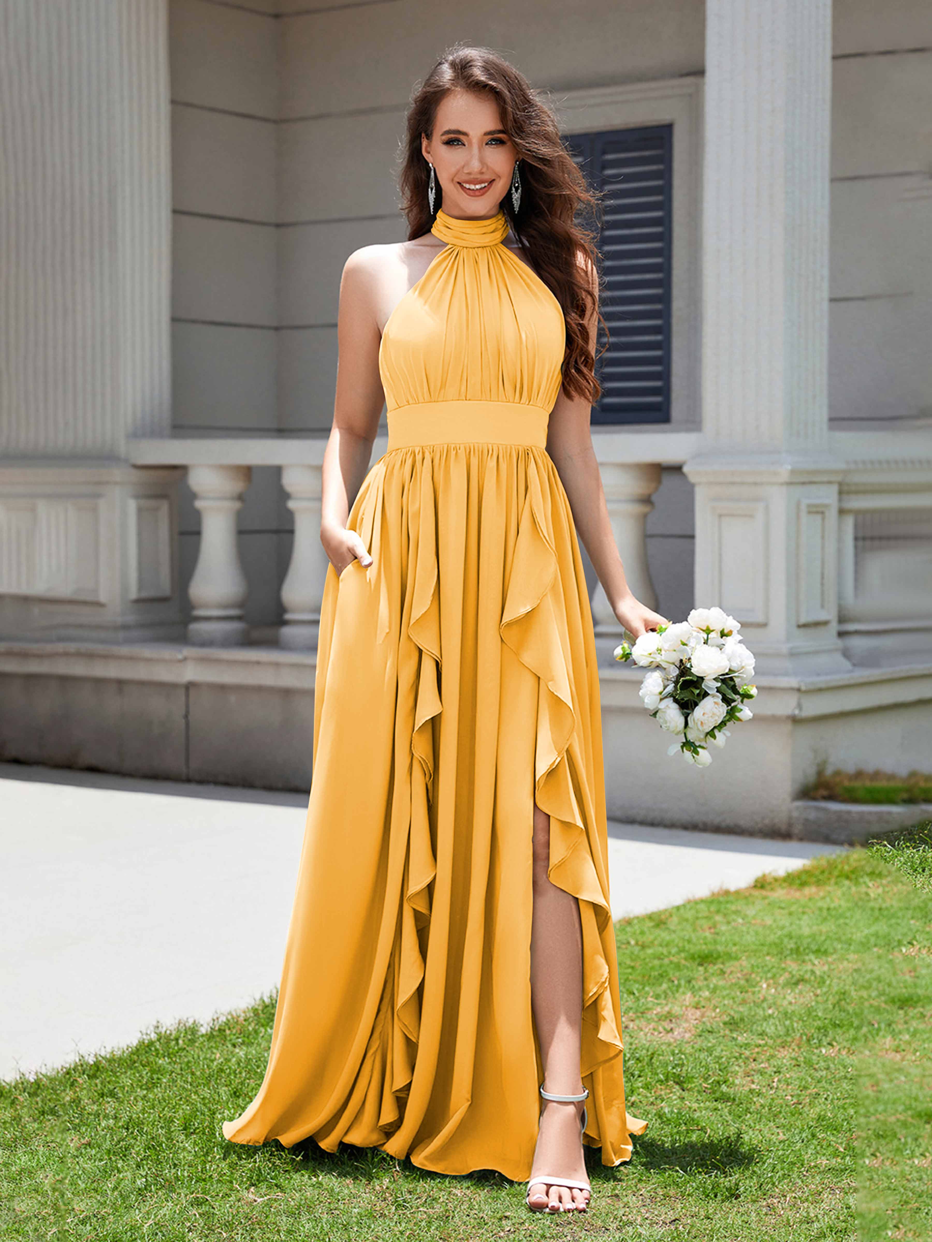 Mustard bridesmaid dresses uk hotsell