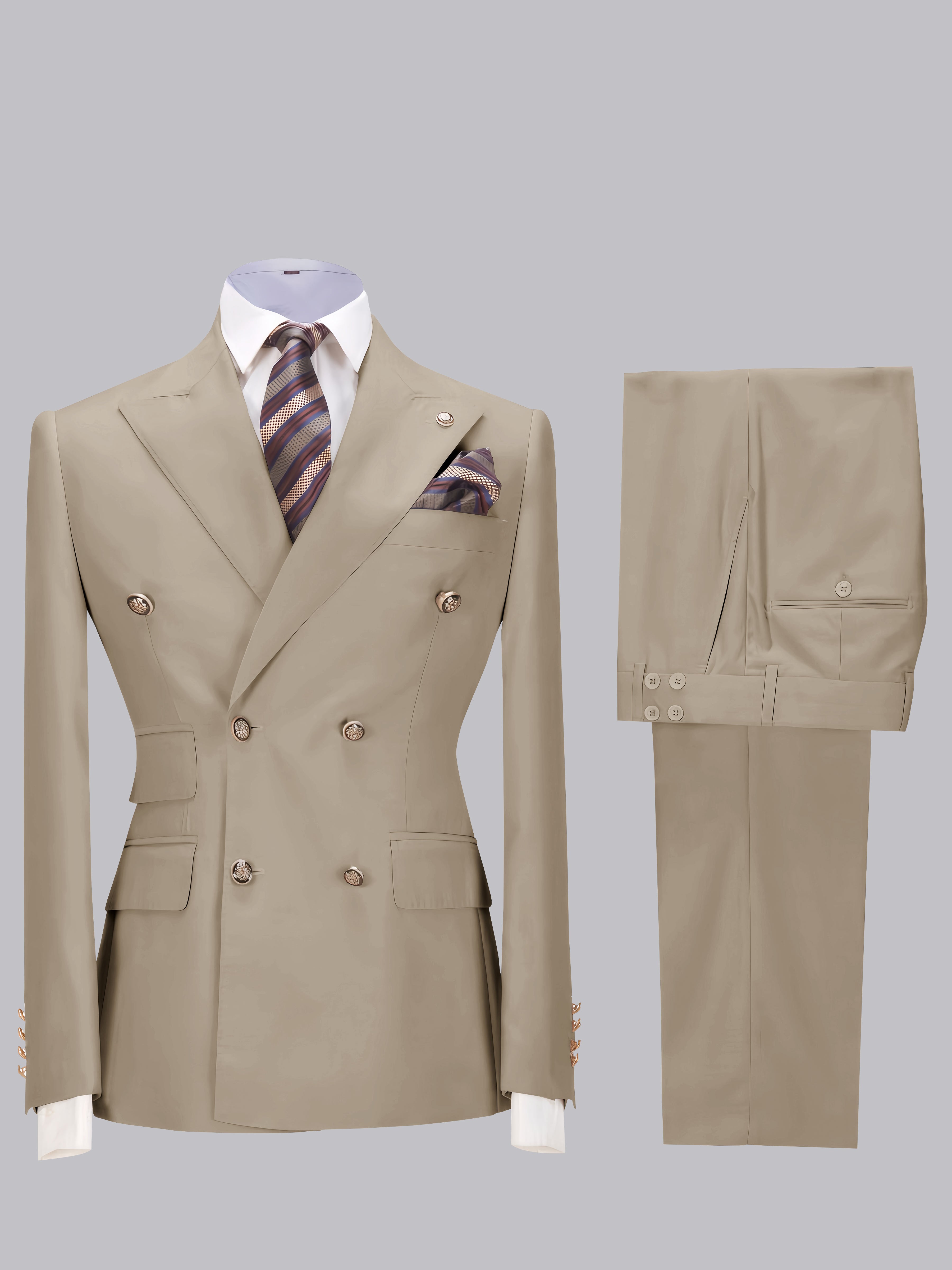 Refined Tailored Slim Fit Men's 2 Pieces Wedding Suits
