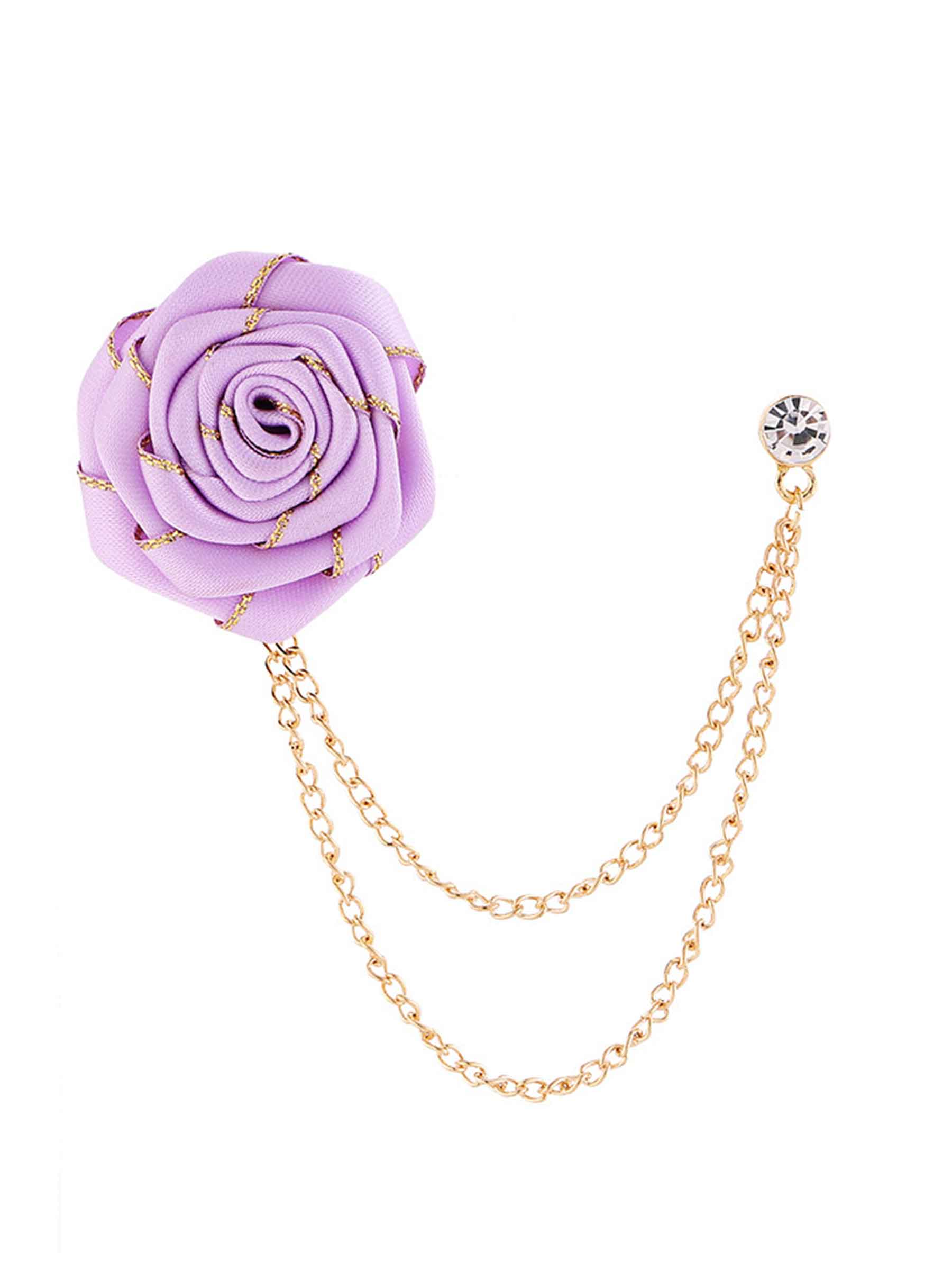 Pomuyoo Trendy Rose Flower Lapel Pins for Men's Suit UK