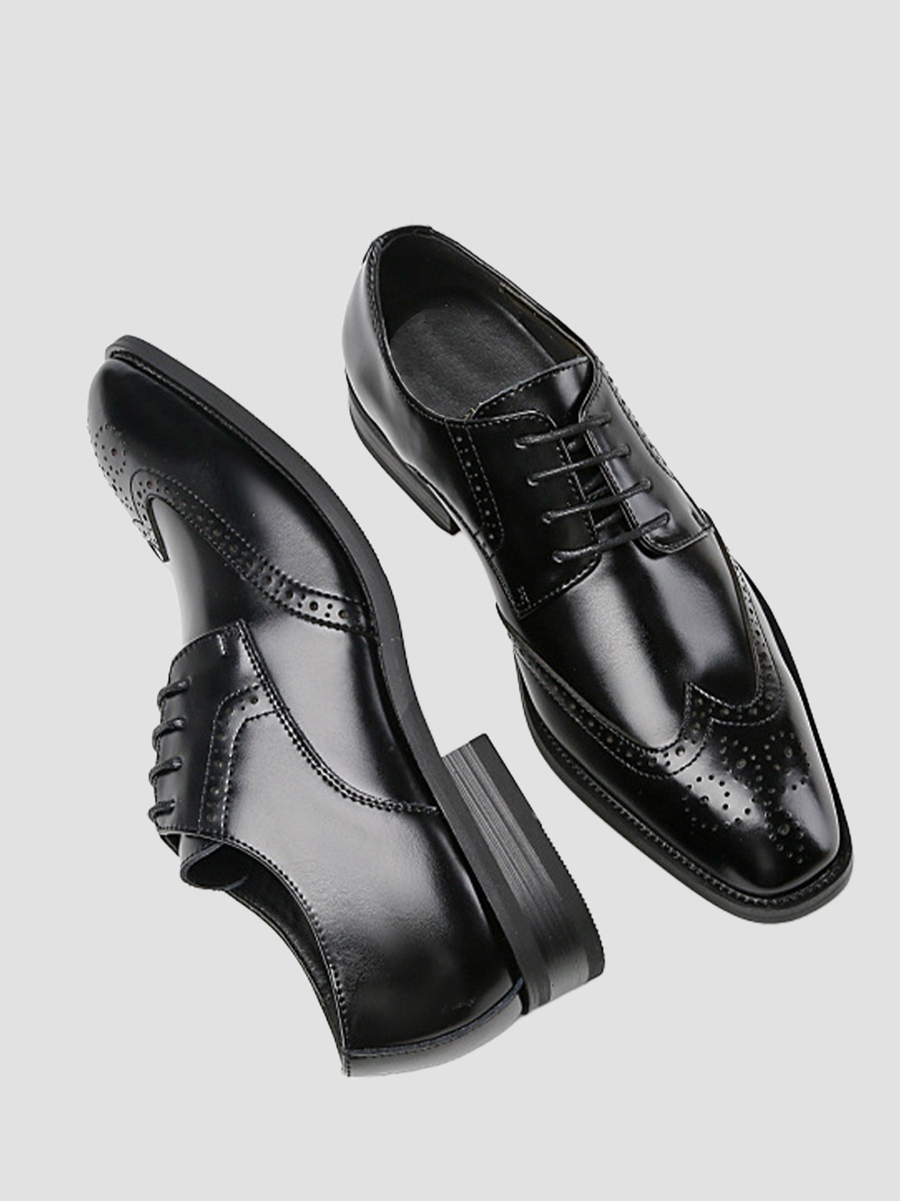 Men's Classic Wingtip Derby Dress Shoes UK