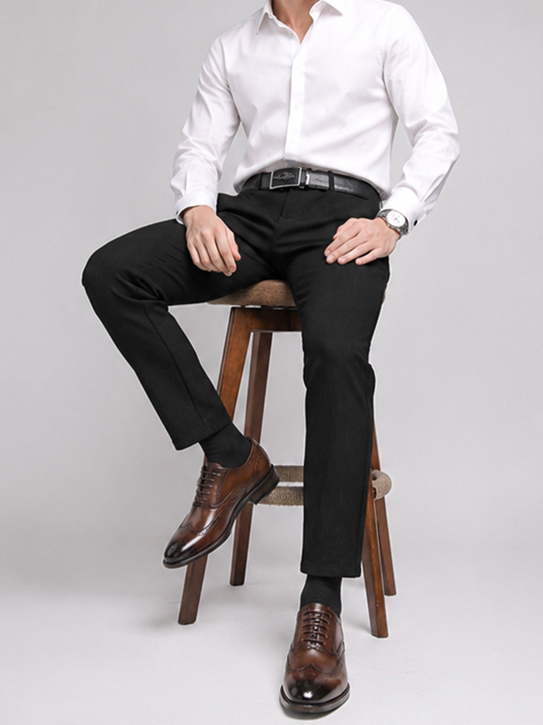 Men's Classic Wingtip Derby Dress Shoes UK