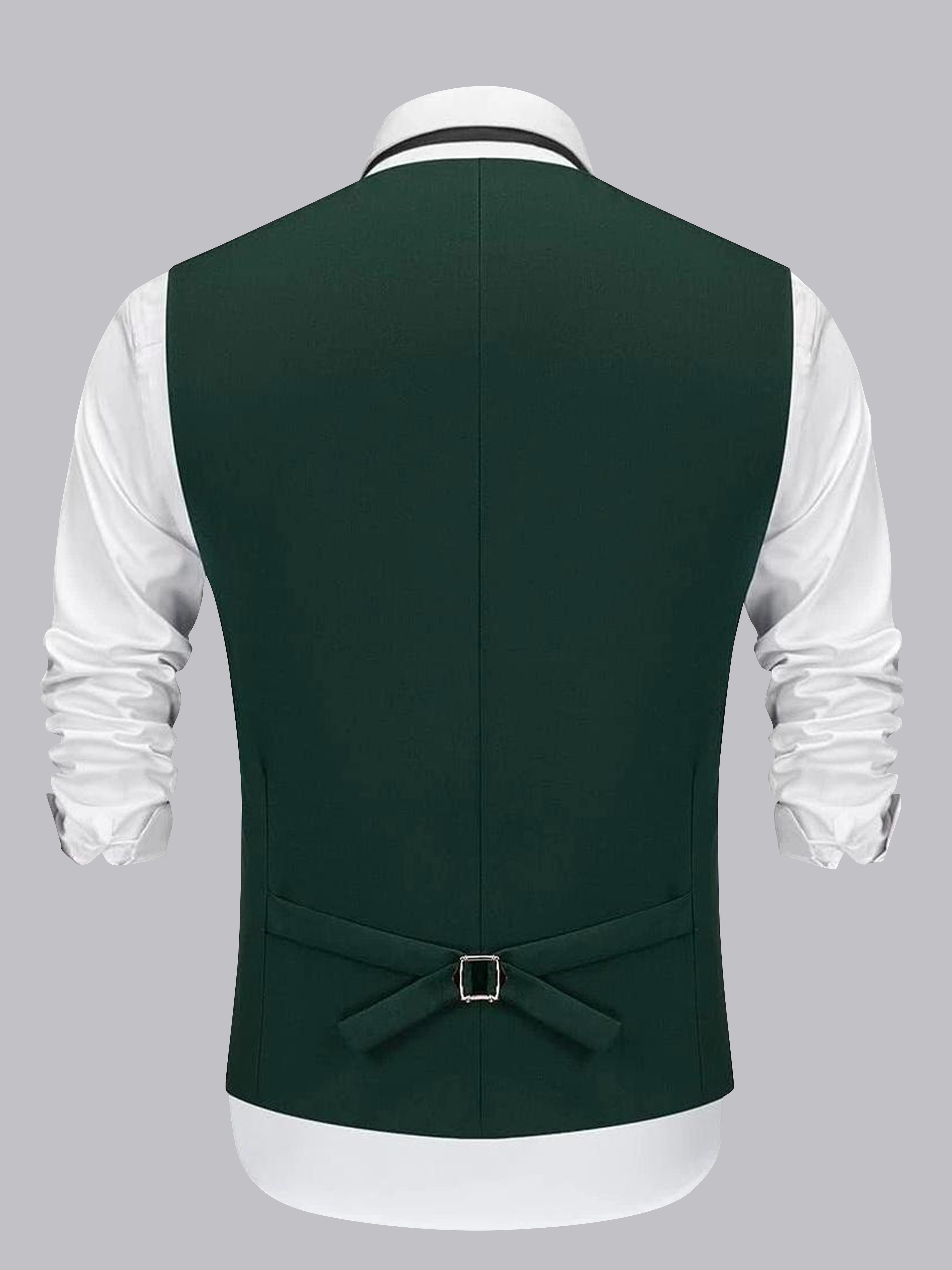 Men's Professional V Neck Single Four Buttons Vest UK