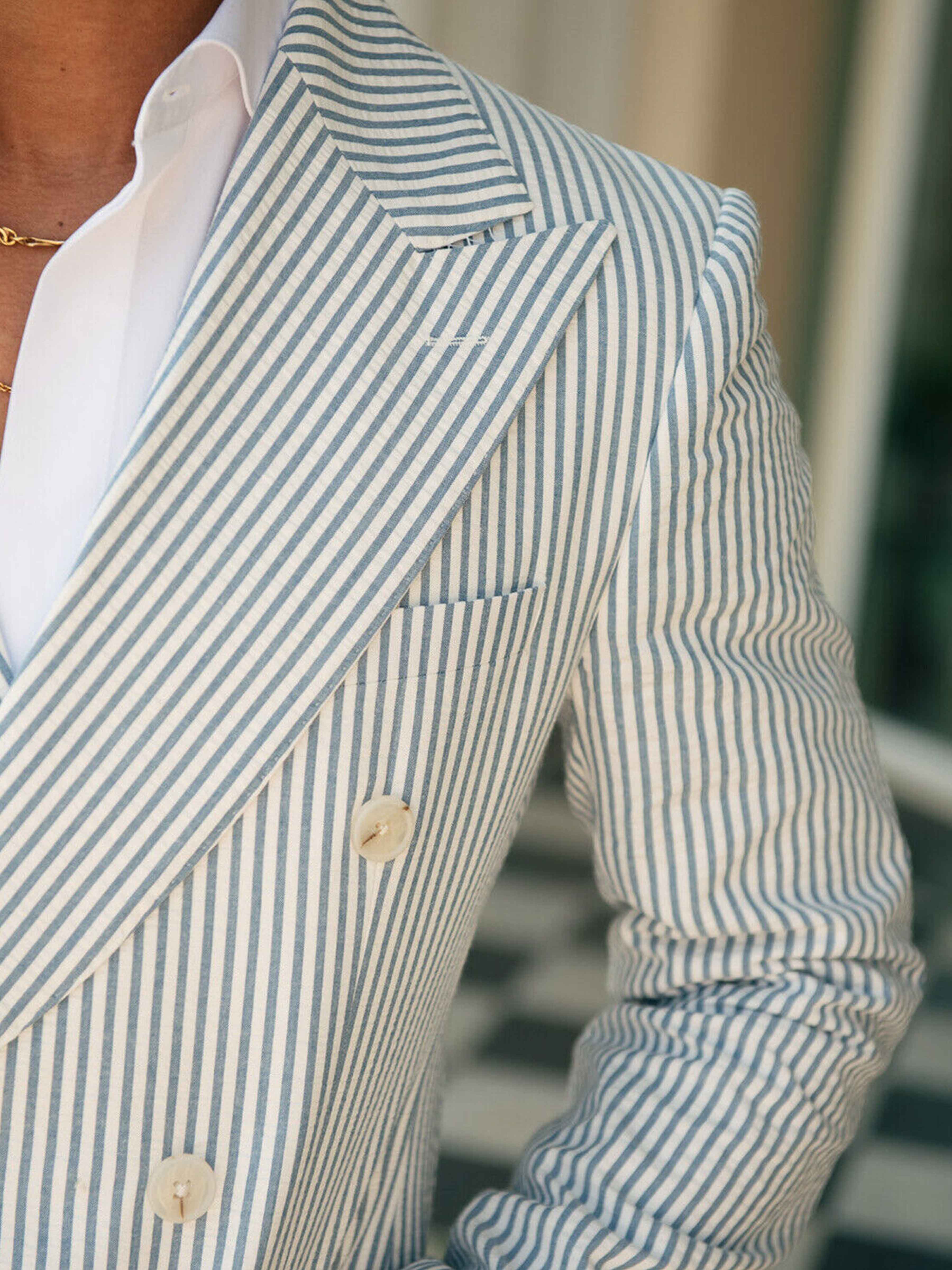 Men's Tailored Fit Double Breasted 2 Pieces Beach Wedding Suits