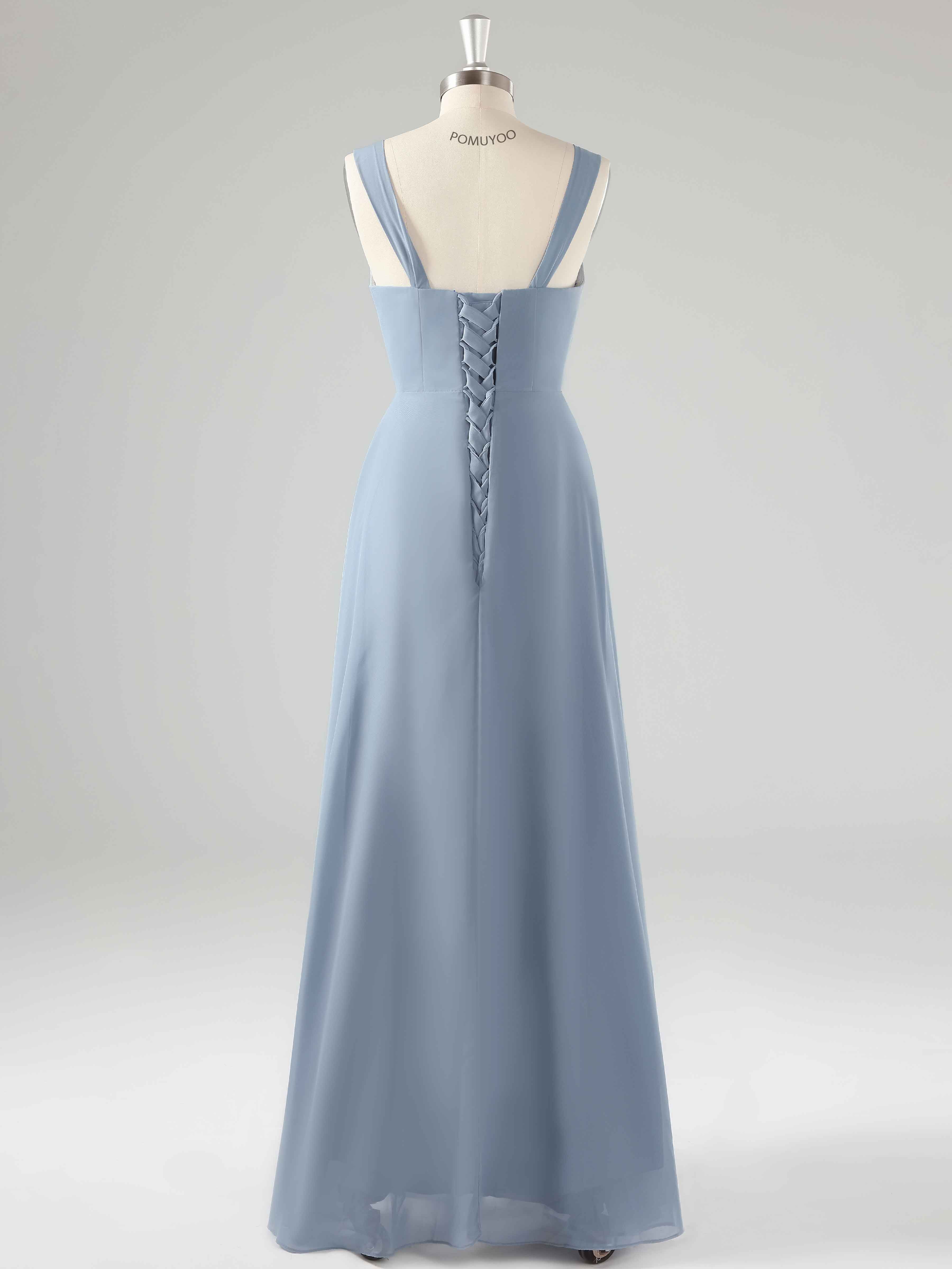 Modern A-Line 2 Pieces High Low Chiffon Mother of The Bride Dresses