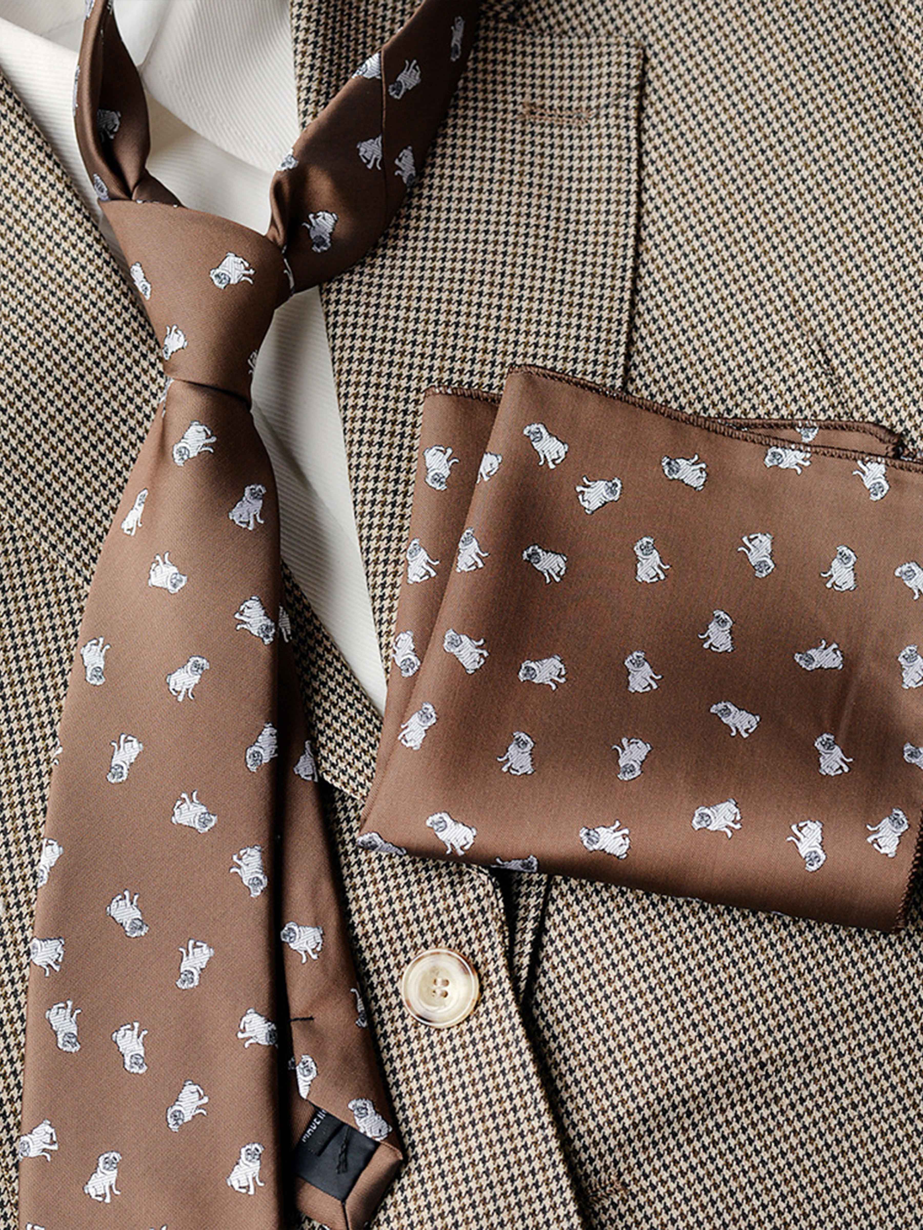 Modern Men's Patterned Tie and Pocket Square Set UK