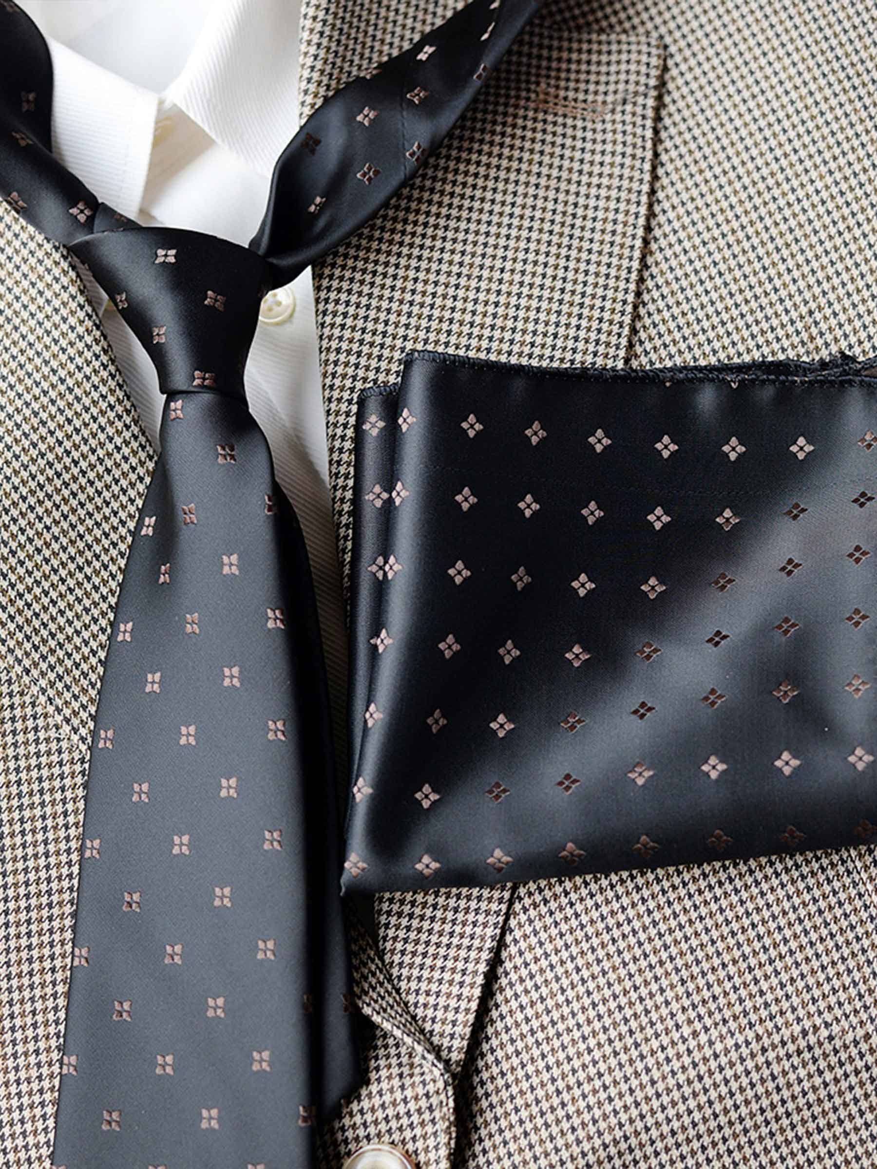 Modern Men's Patterned Tie and Pocket Square Set UK