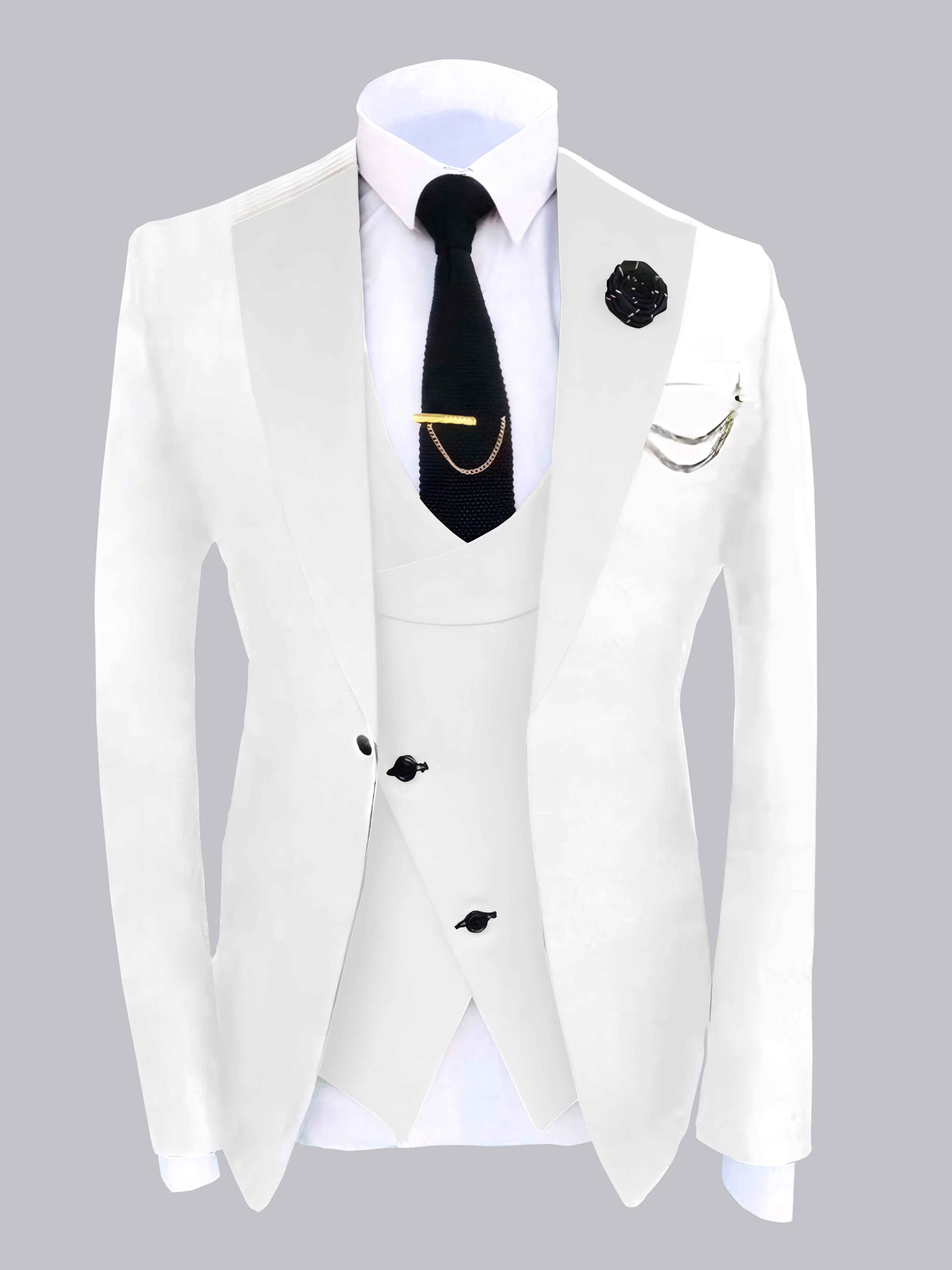 Modern Men's 2 Piece Jacket Set with Colour Block Design