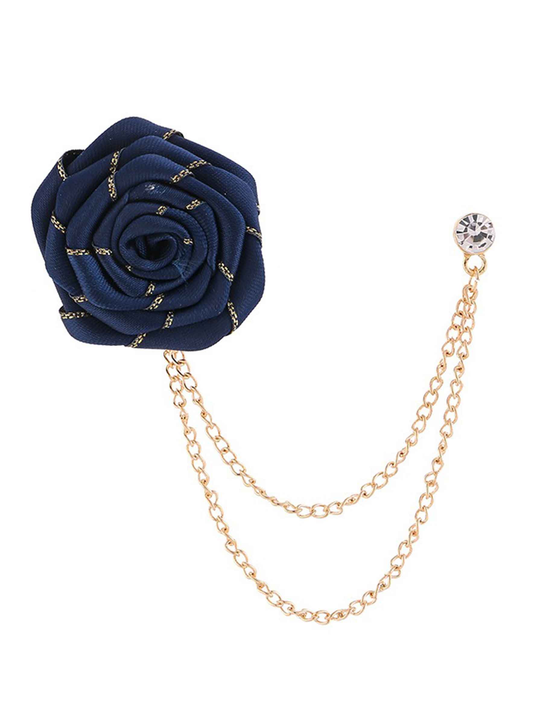 Pomuyoo Trendy Rose Flower Lapel Pins for Men's Suit UK