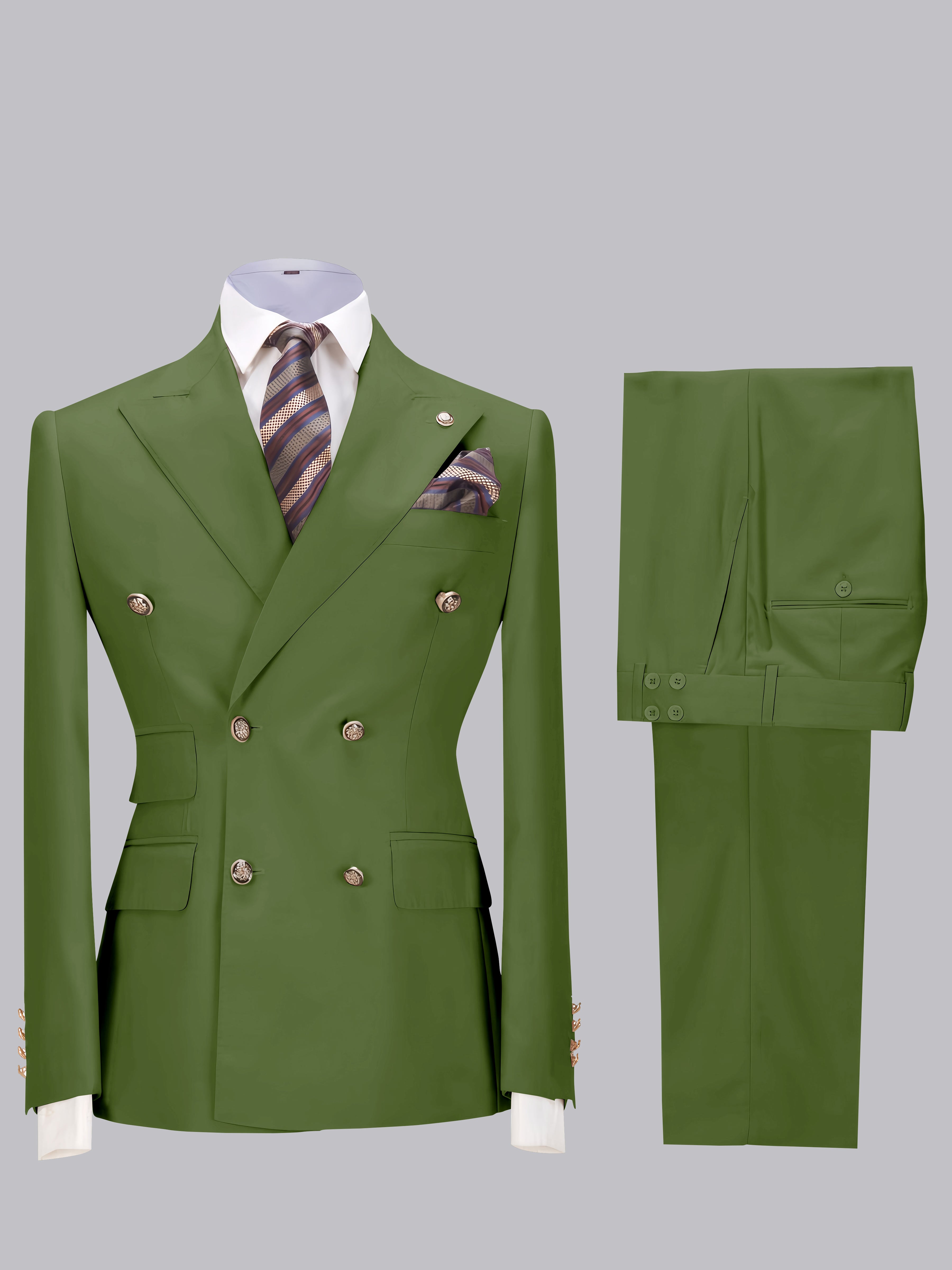 Refined Tailored Slim Fit Men's 2 Pieces Wedding Suits