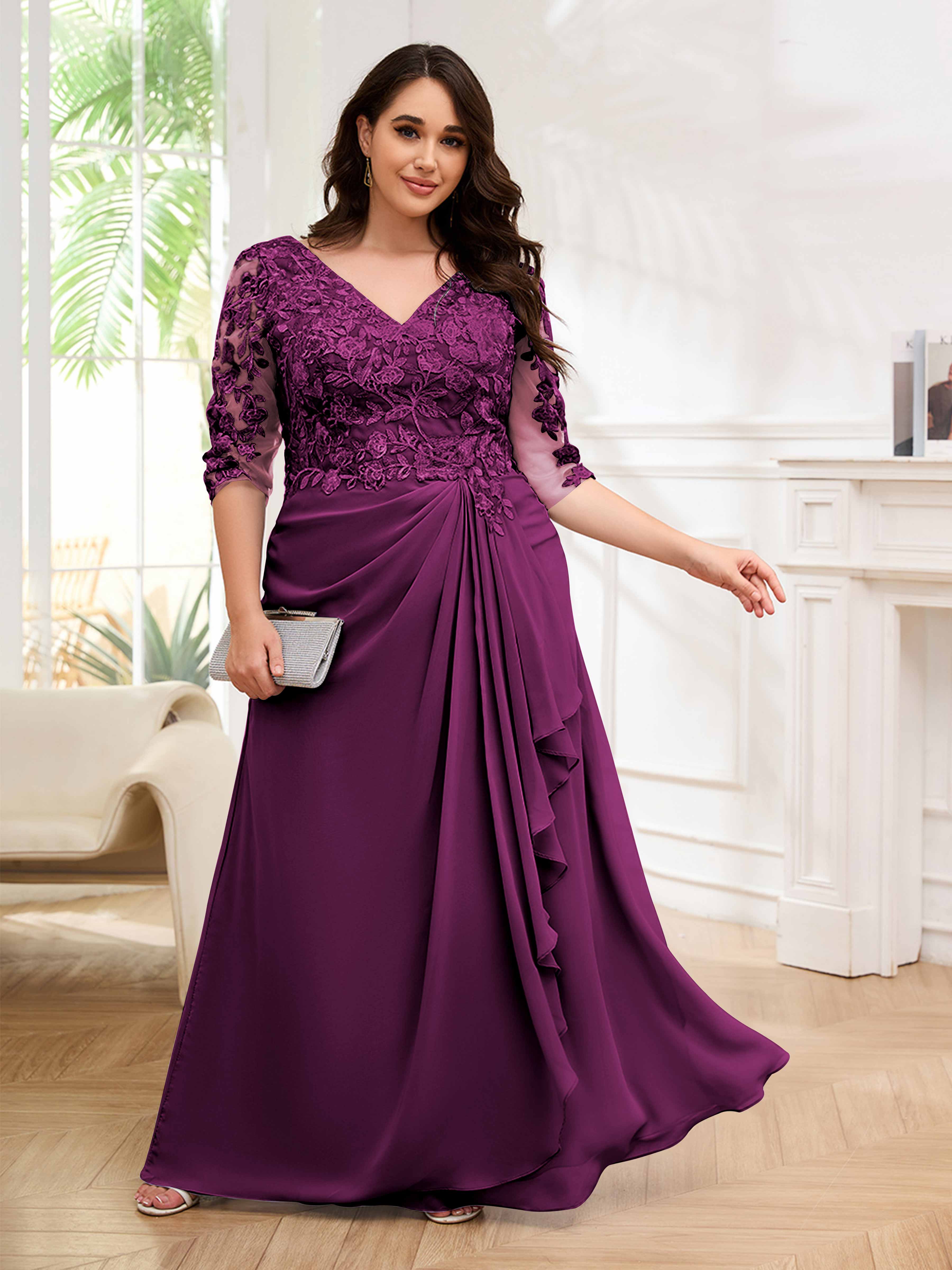 Plum mother of the bride dresses on sale