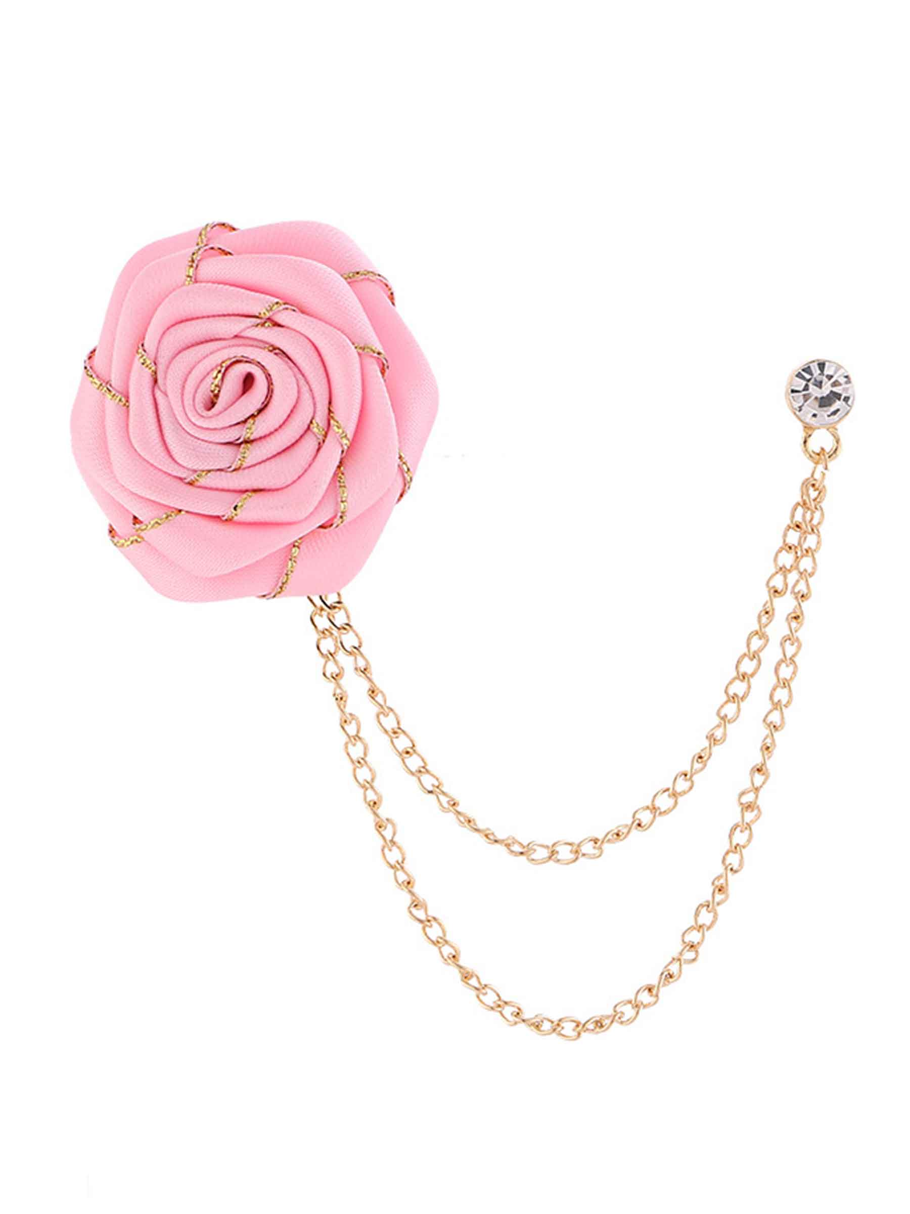 Pomuyoo Trendy Rose Flower Lapel Pins for Men's Suit UK