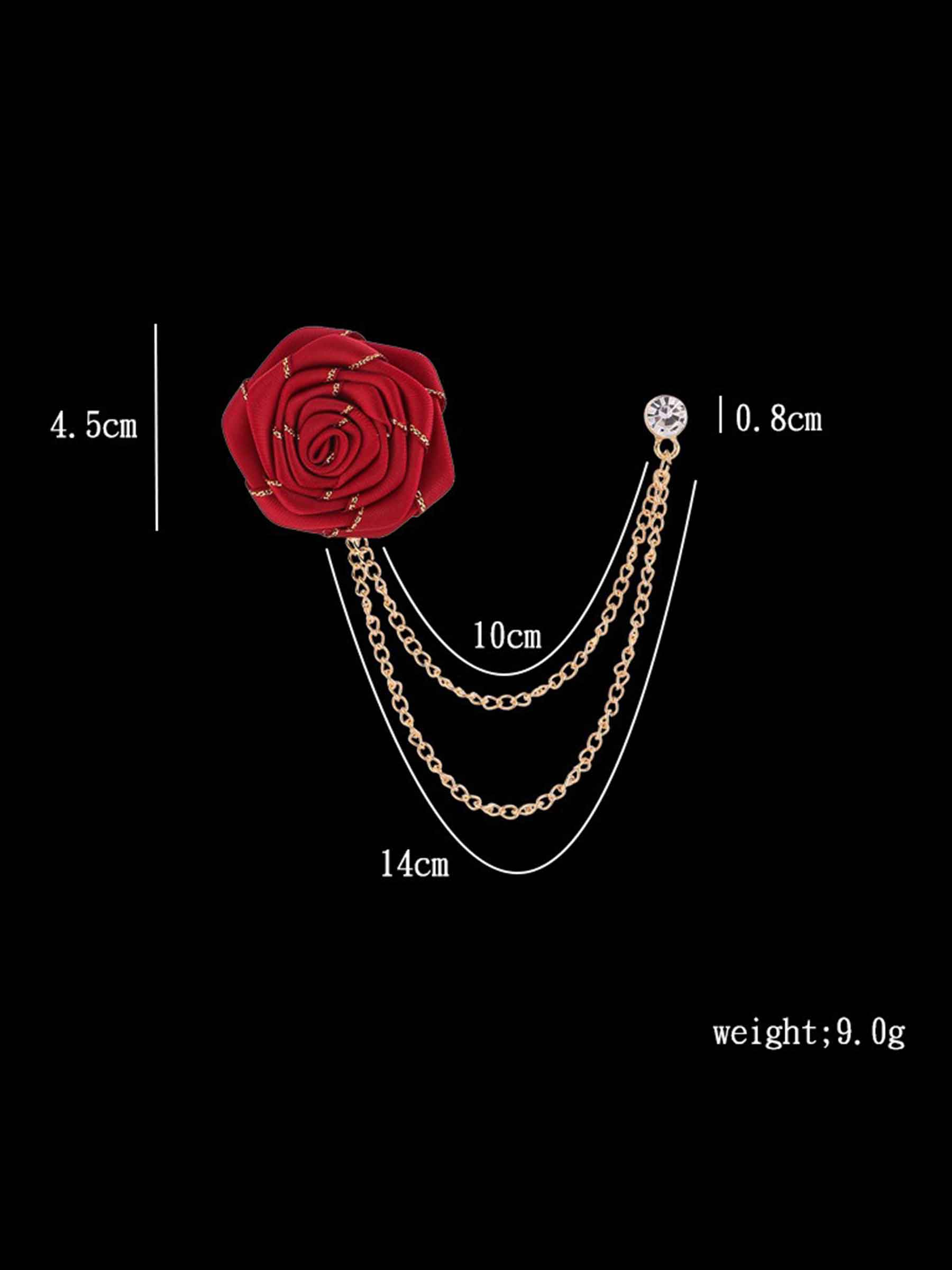 Pomuyoo Trendy Rose Flower Lapel Pins for Men's Suit UK