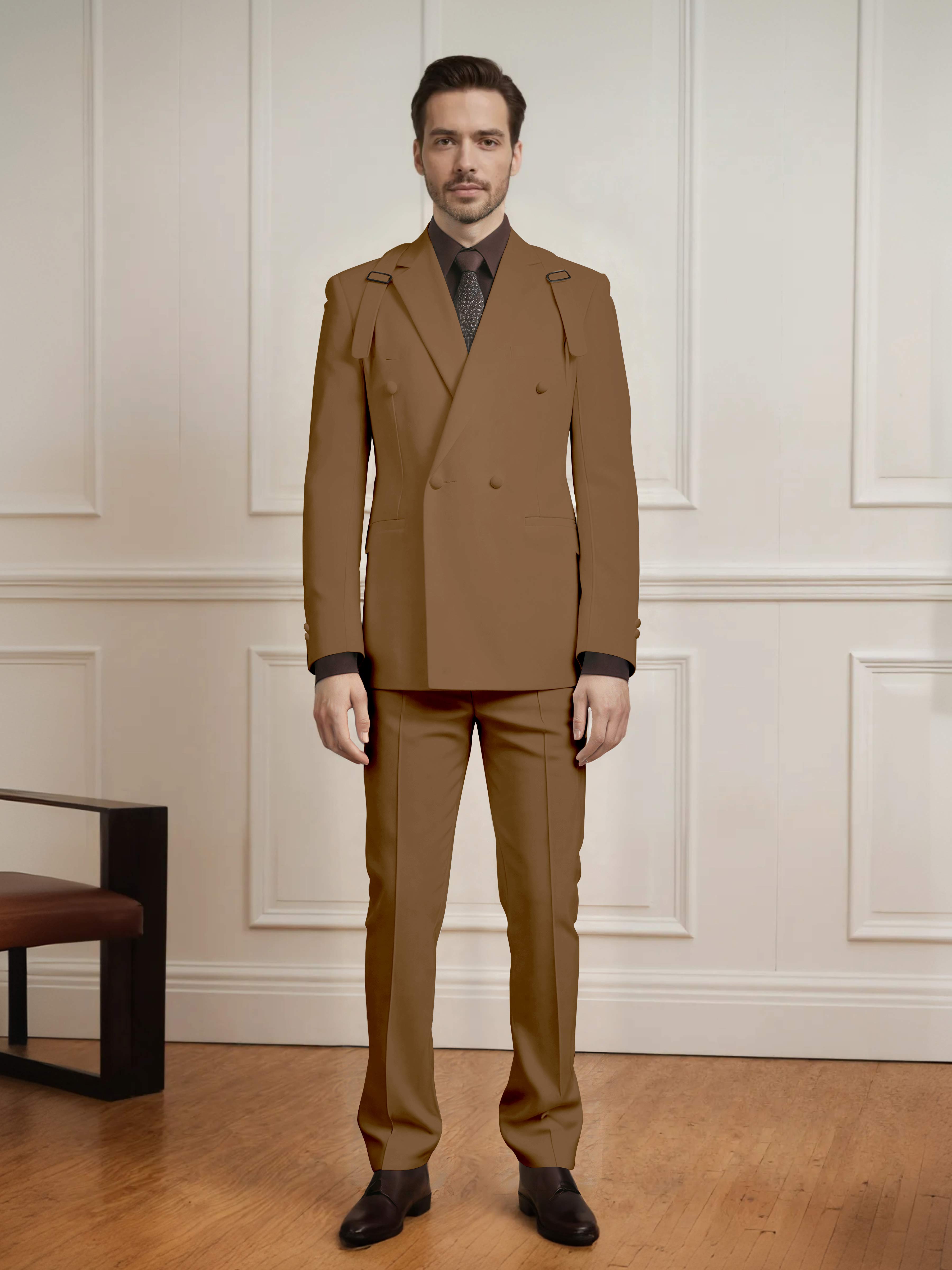 Popular Classic Men's Double Breasted 2 Pieces Wedding Suits