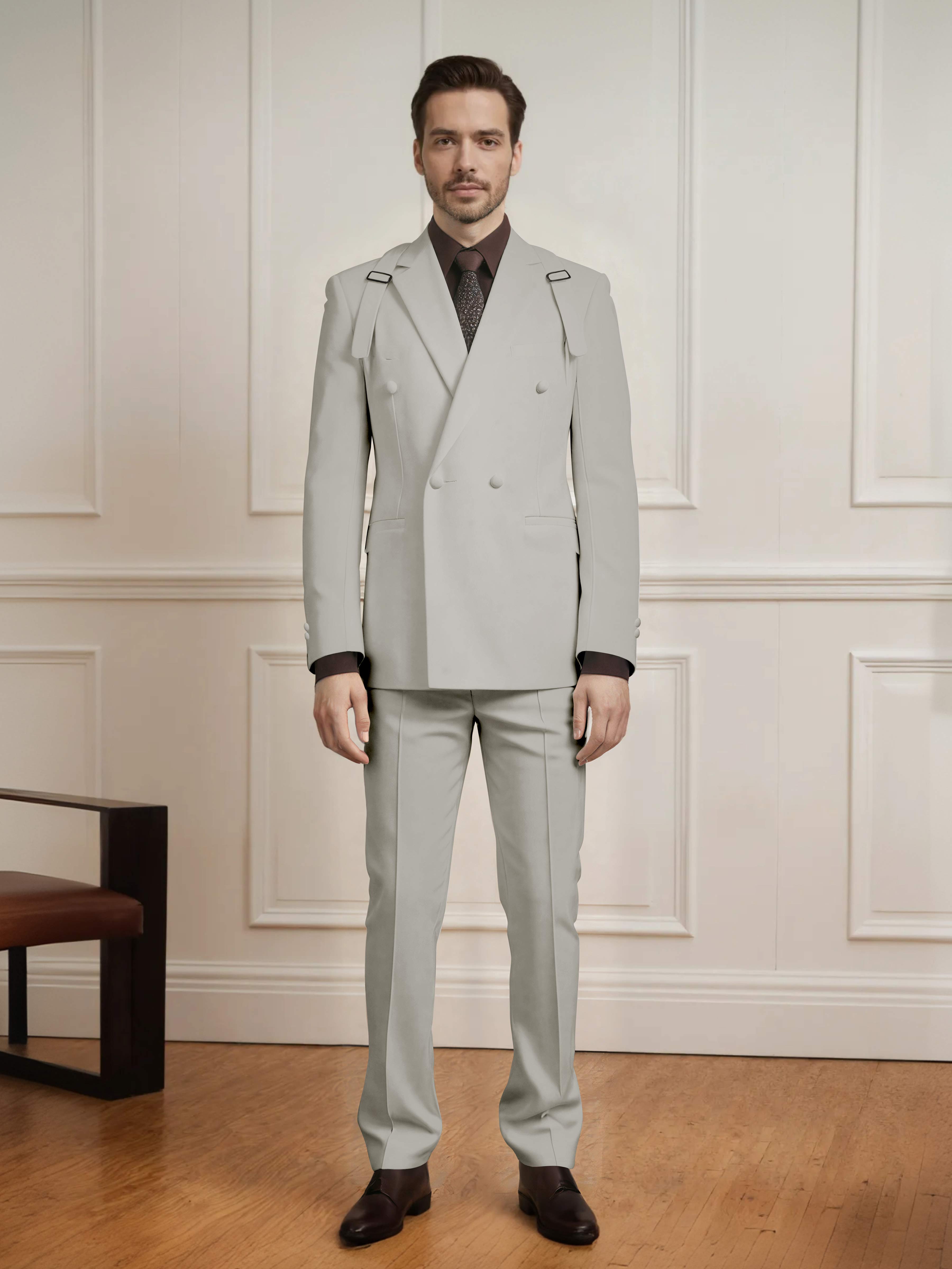 Popular Classic Men's Double Breasted 2 Pieces Wedding Suits