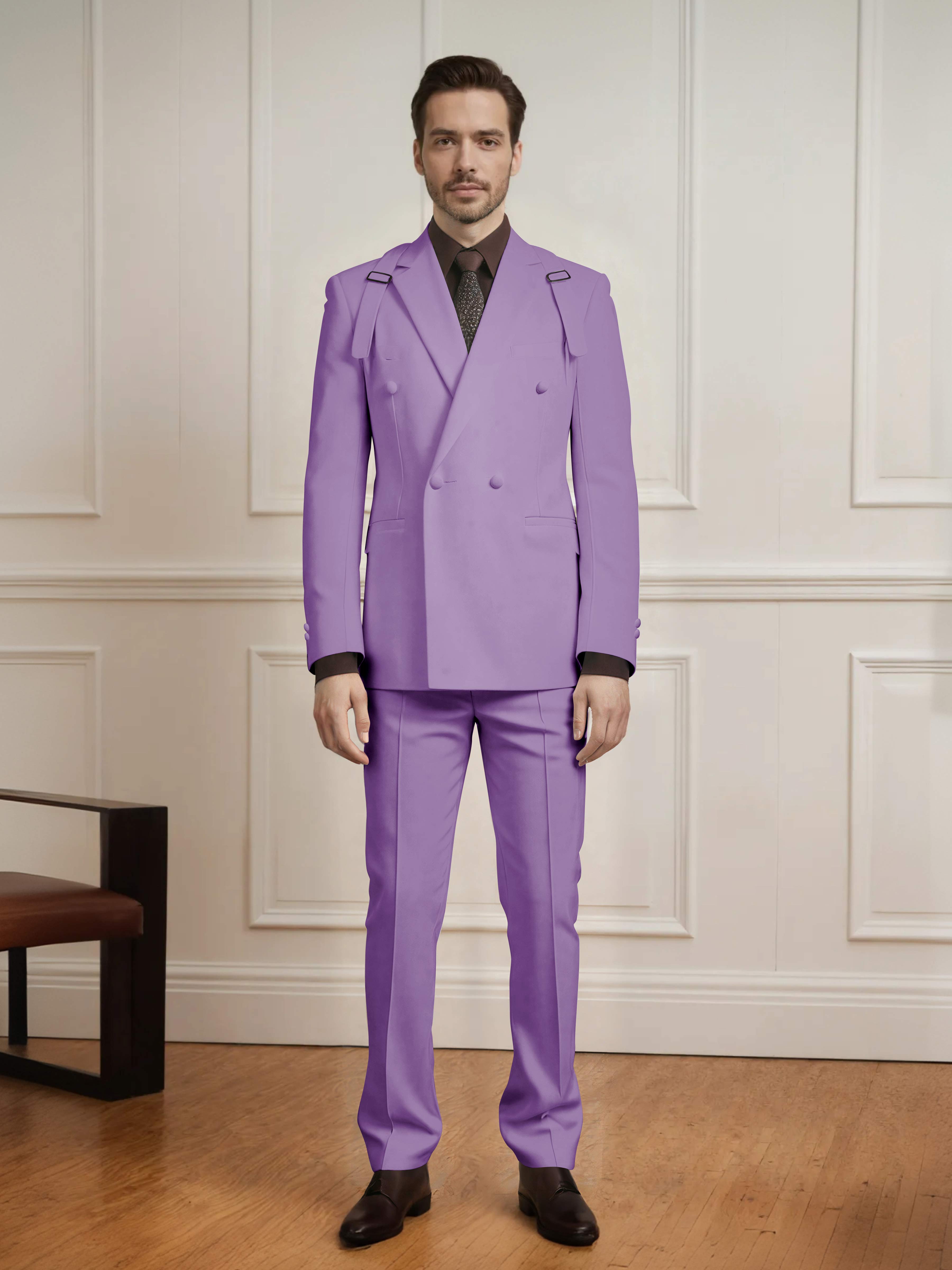 Popular Classic Men's Double Breasted 2 Pieces Wedding Suits