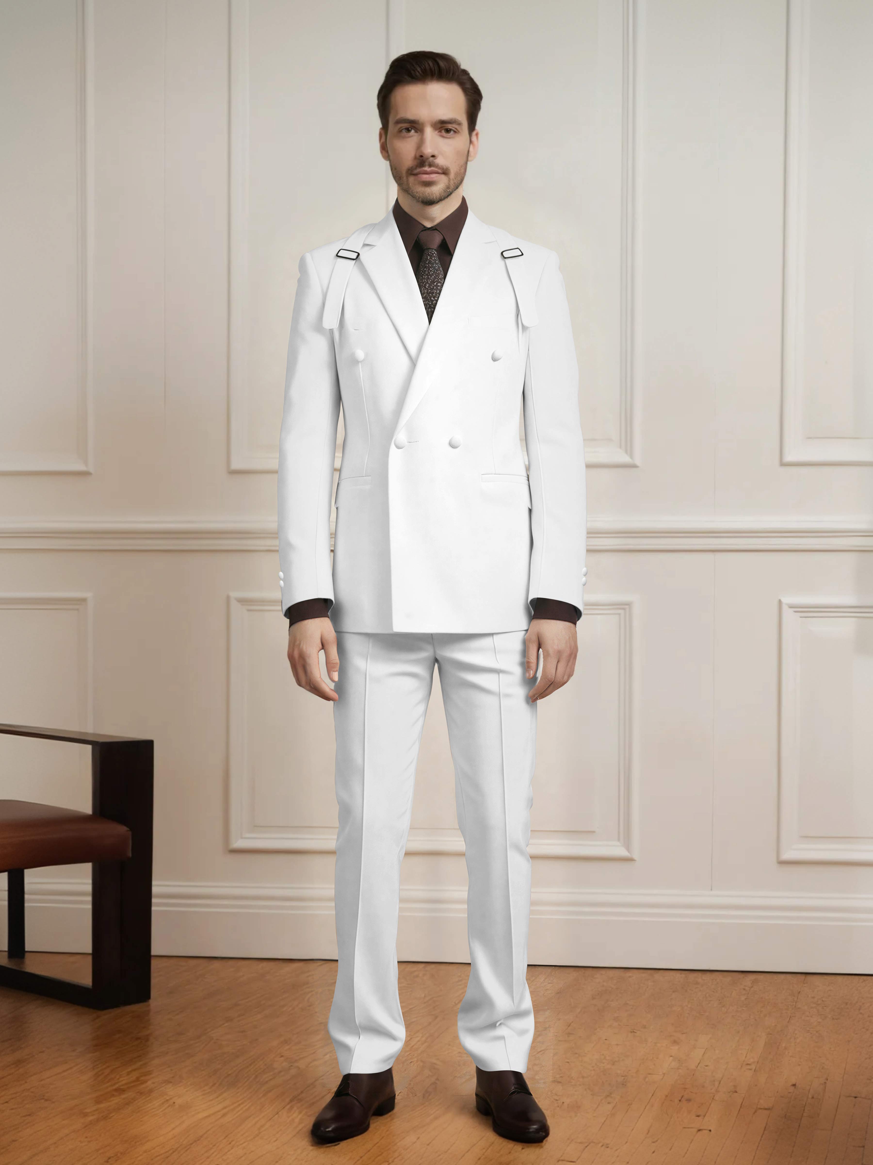 Popular Classic Men's Double Breasted 2 Pieces Wedding Suits