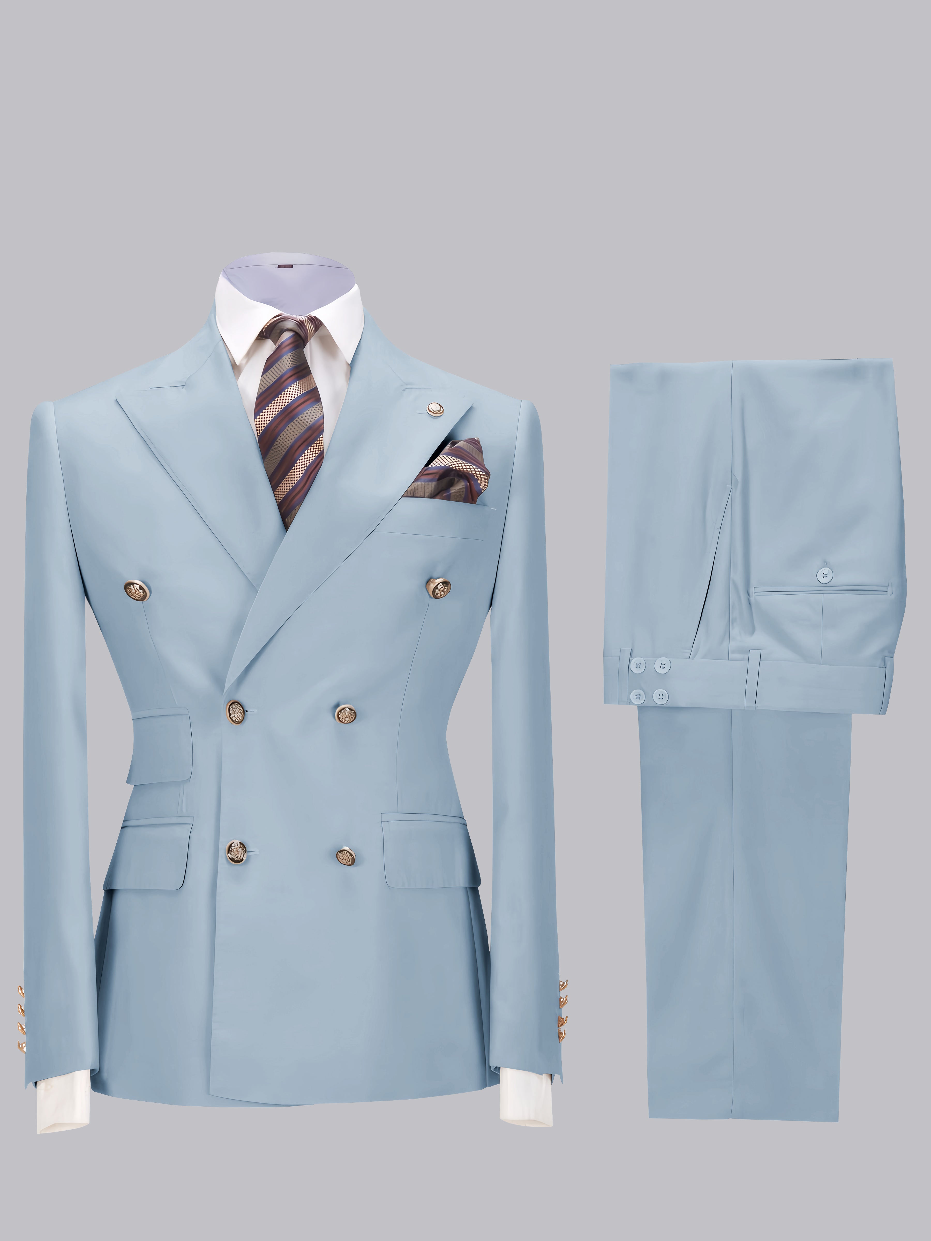 Refined Tailored Slim Fit Men's 2 Pieces Wedding Suits