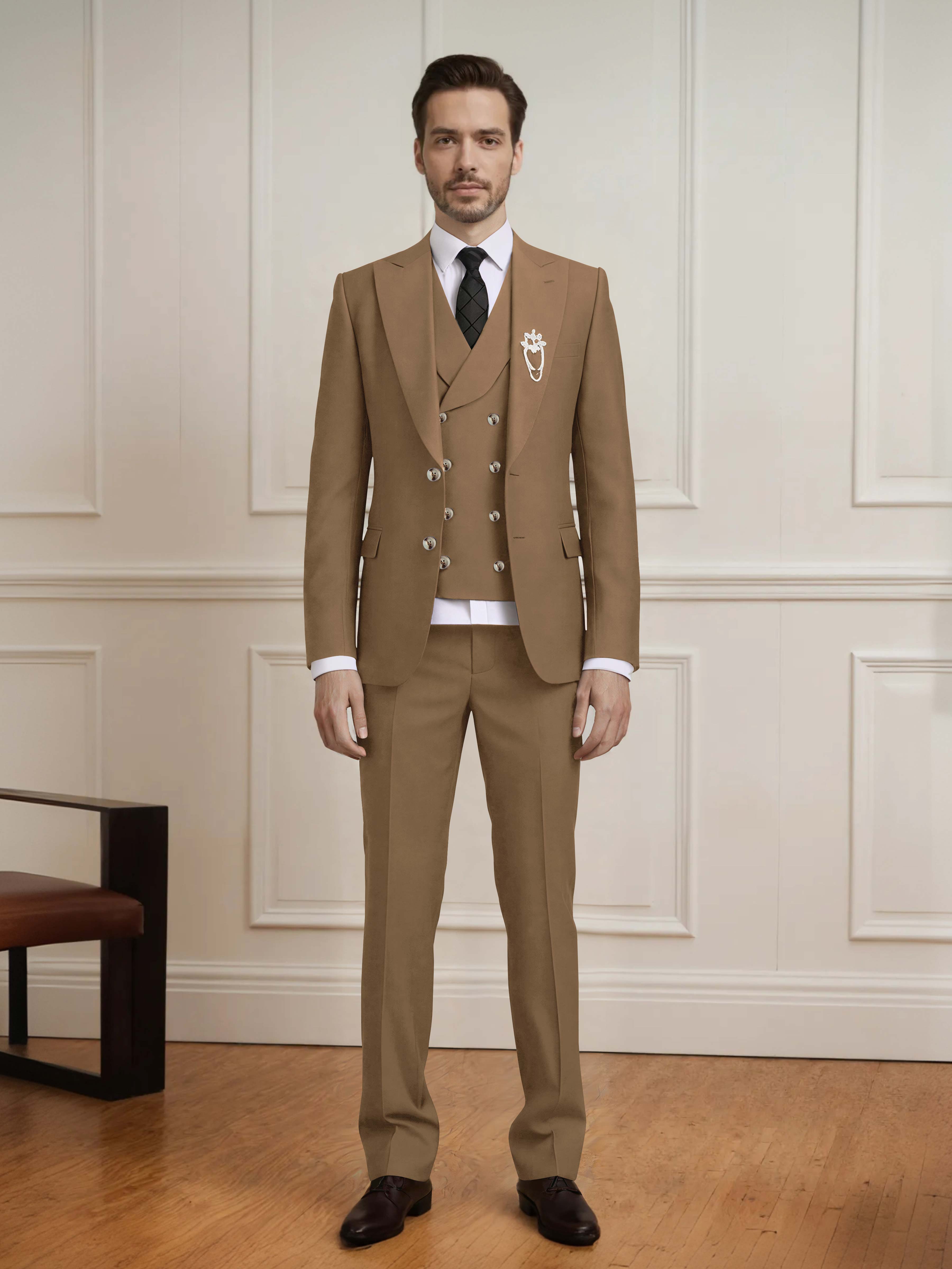 Quality Men's Single Breasted 3 Pieces Wedding Suit